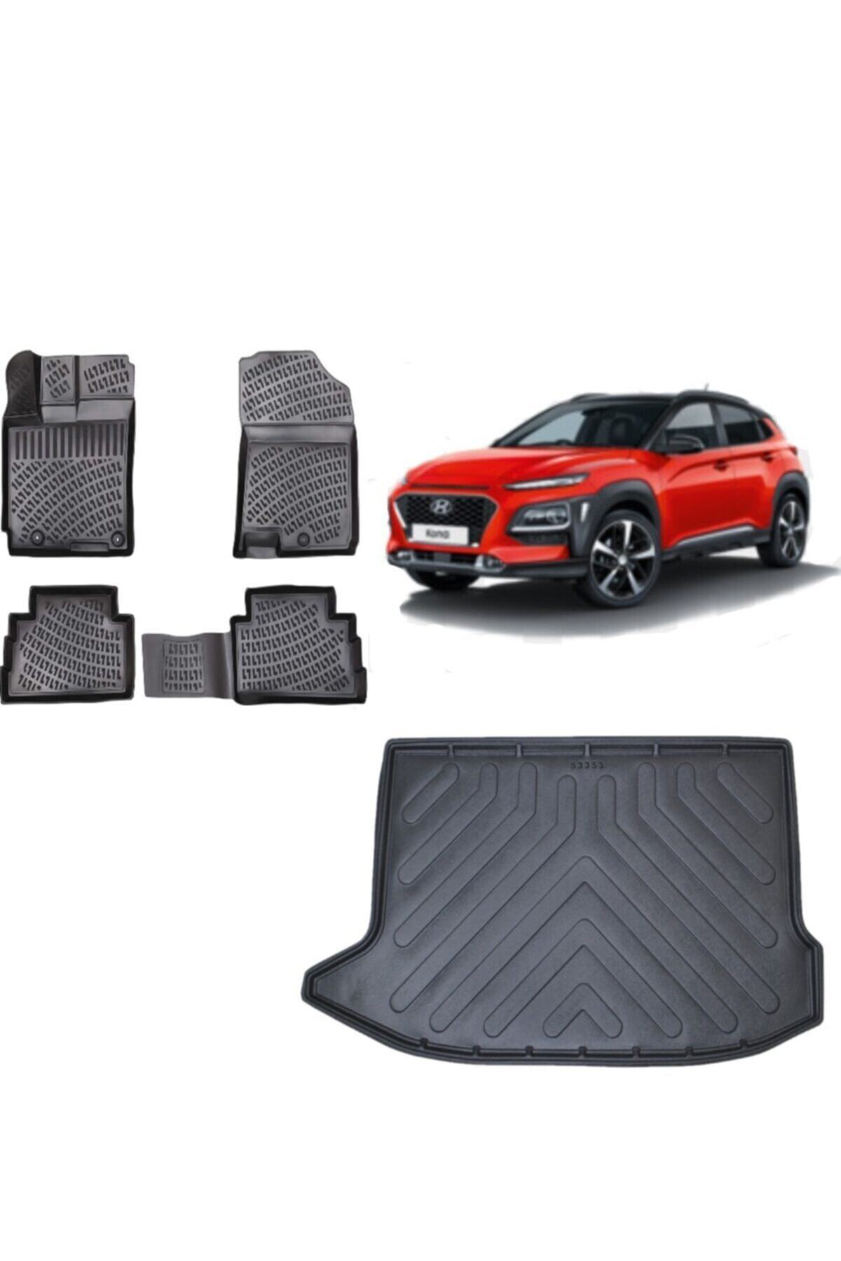 Rizline Hyundai Kona Tek Cepli 2017 Sonrası Bagaj Havuzu+3d Havuzlu Paspas Takımı