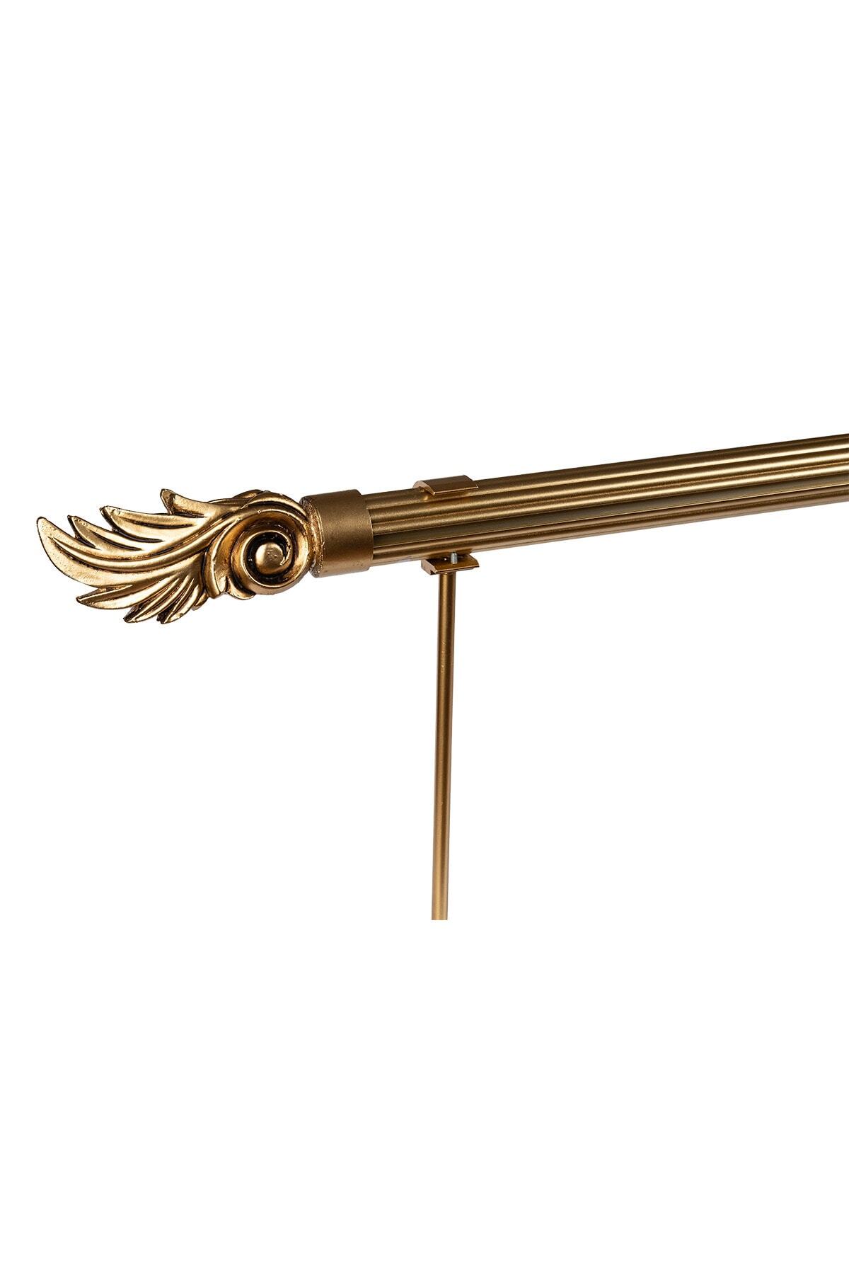 Perdejim Gold Rustik Fon Perde Askısı Antik Eskitme Rustik 150 Cm Ars21