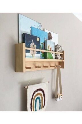 Ahşap Bebek Çocuk Odası Raflı Elbise Askilik Image 0