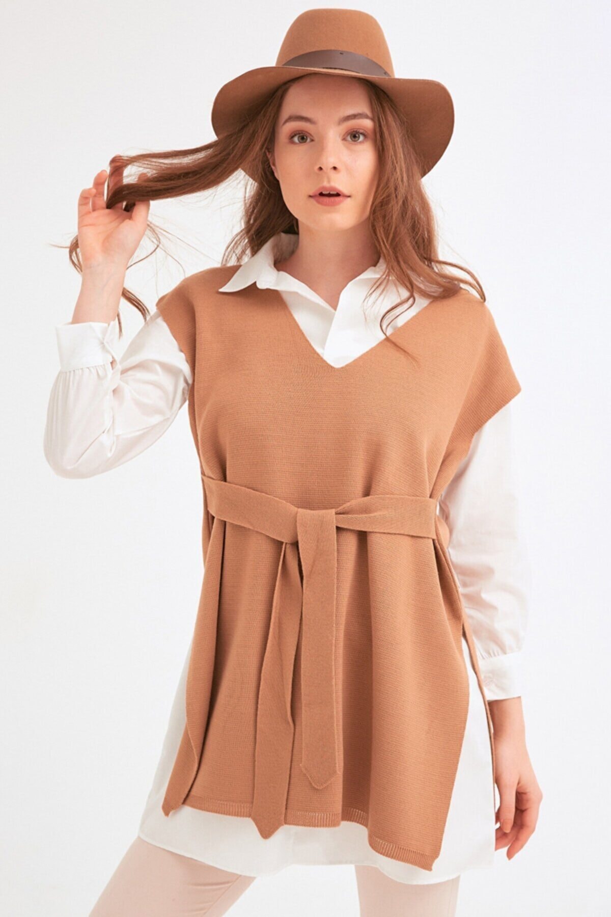 Moda Esinti Esinti Kadın Süveter Bağlamalı