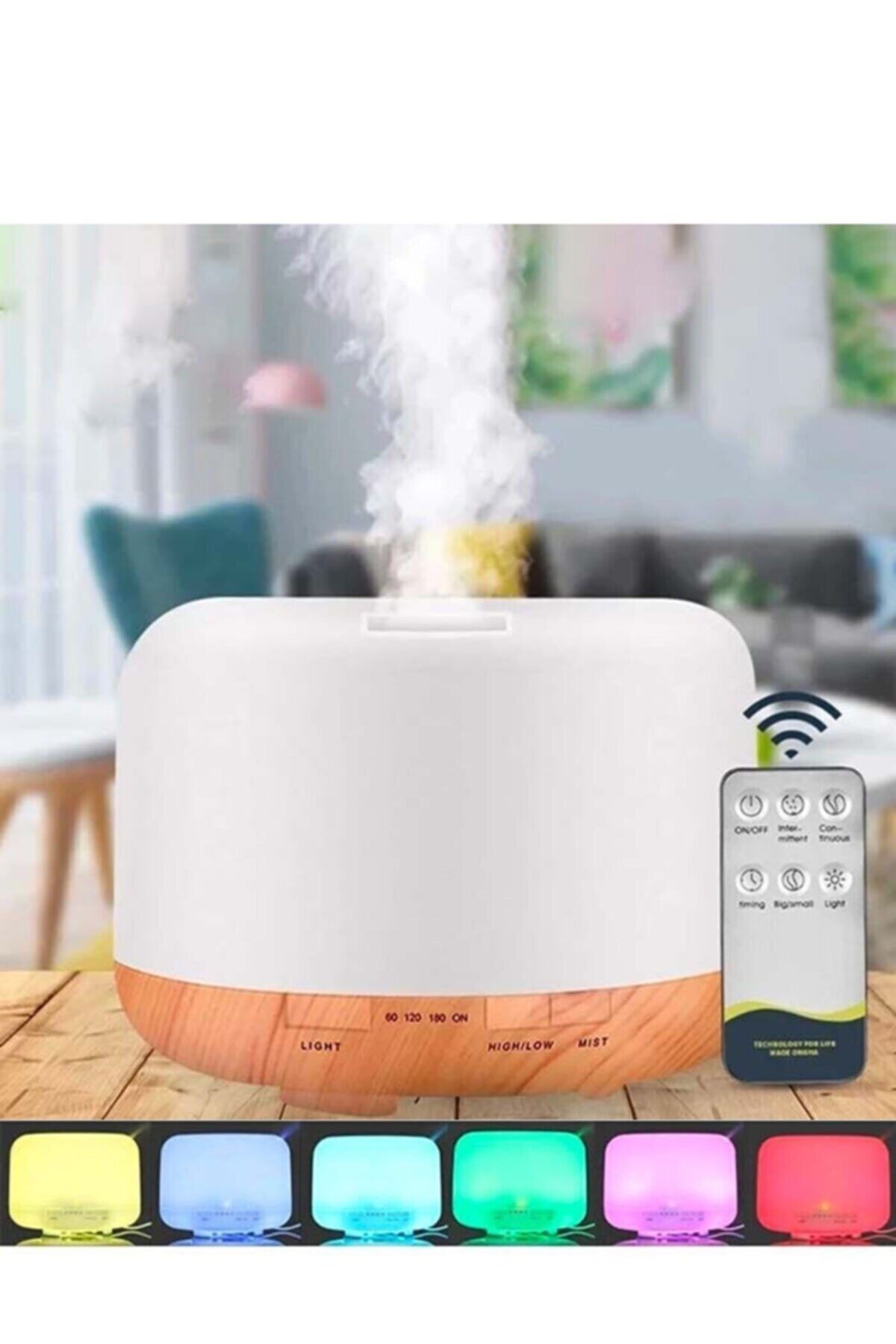 TeknoExpress 500 Ml Ultrasonik Hava Nemlendirici Ev Oda Ofis Çocuk Odası Sessiz Buhar Makinesi Ve Aroma Difüzörü