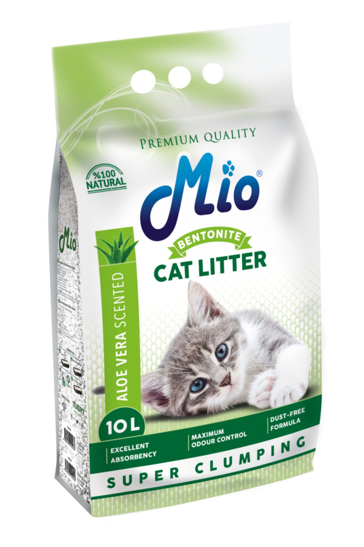 MİO 10 Lt. Aloe Vera Ince Bentonit Kedi Kumu