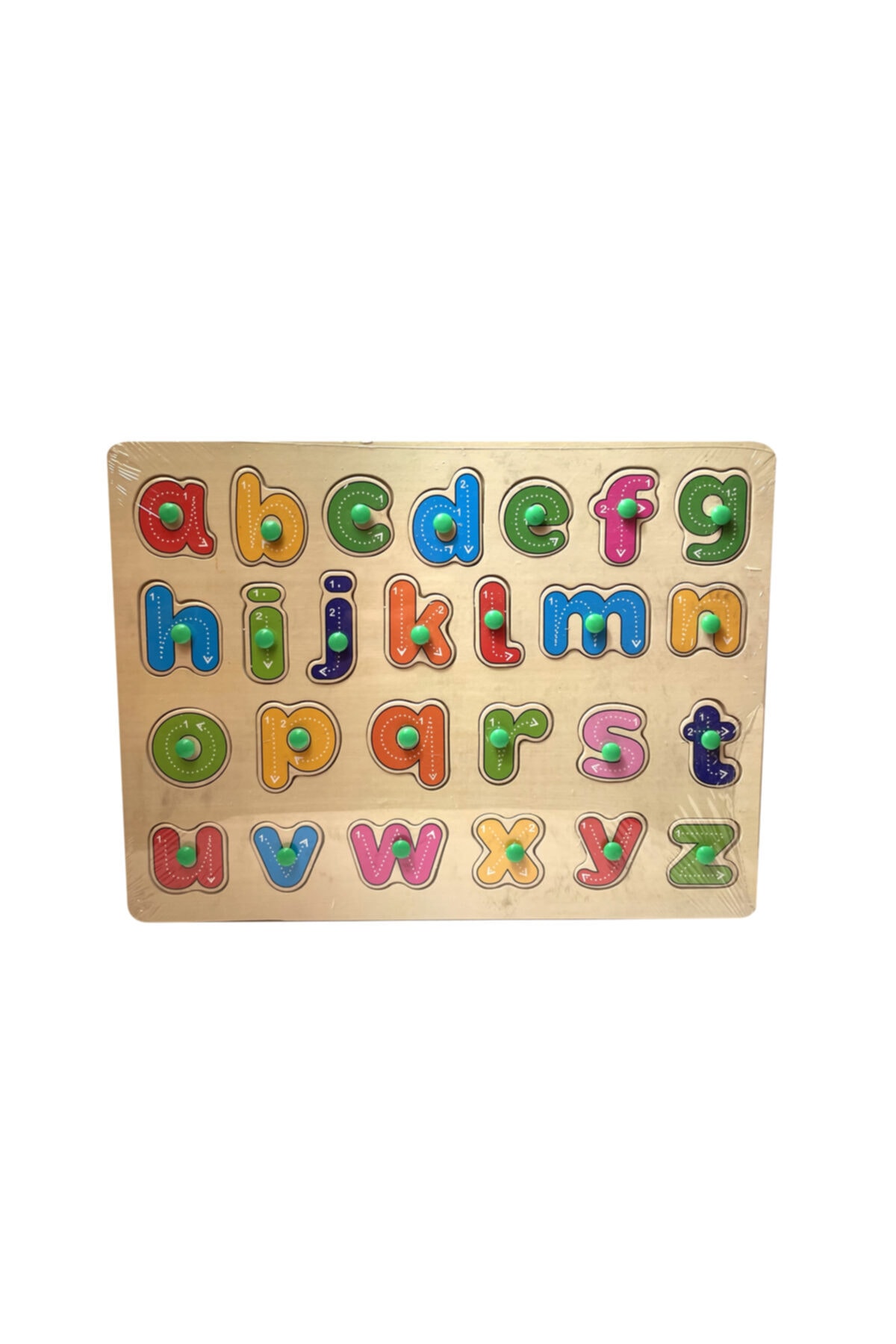 Wooden Toys Ahşap Tutmalı Eğitici Yapboz Puzzle Harfler