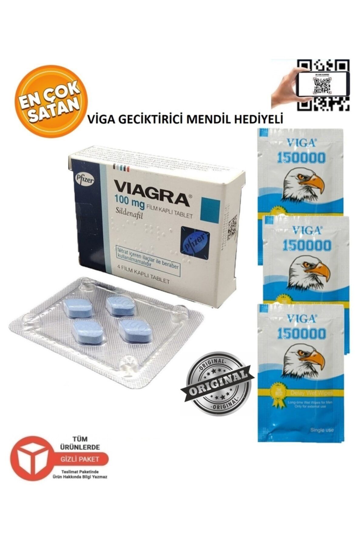 MediaFire Viagrahap 100mg 4'lü Ve Geçiktiriçi Mendil 3 Adet