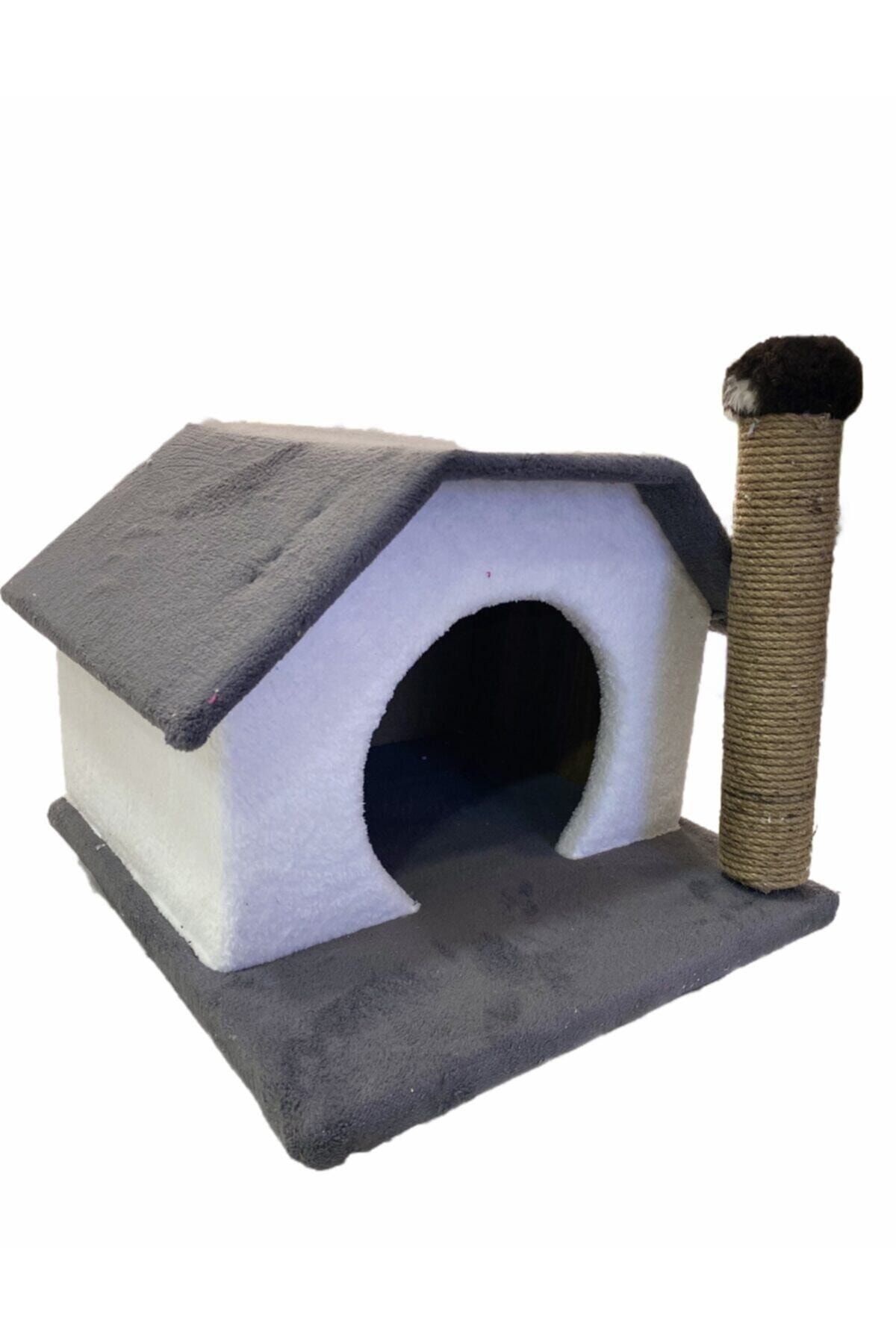 Gülsal Tek Katlı Tırmalamalı Kedi Evi
