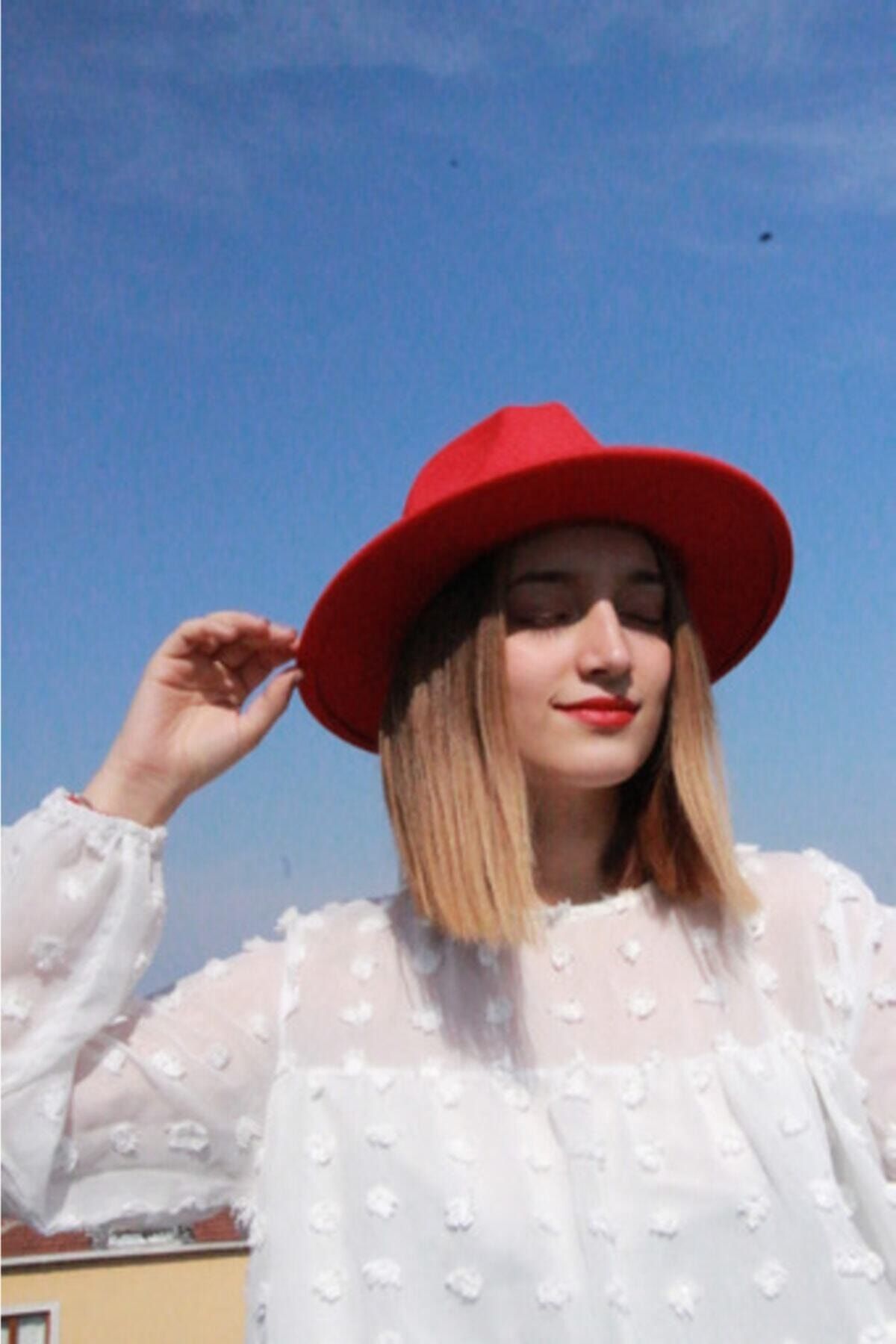 GLAREEZ Red Sombrero Hard Hat Cowboy Trendyol