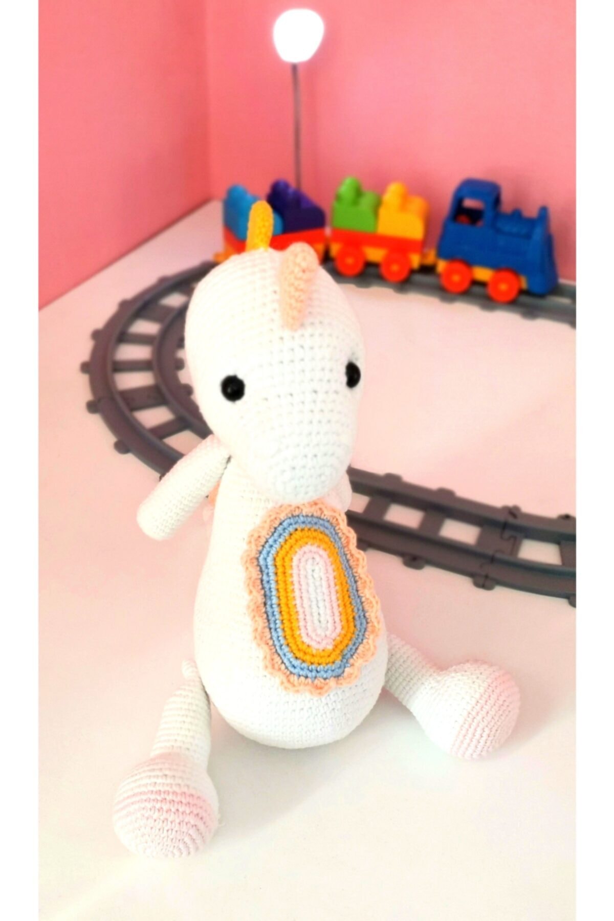 Designbymerveyarar Amigurumi Örgü Oyuncak Sevimli Dinazor Baby Dino