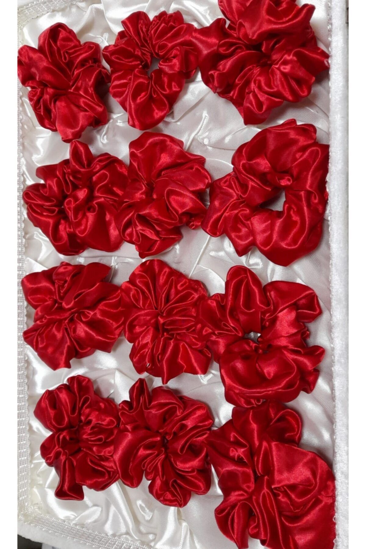 K&G Boutique Kadın 12'li Kına-düğün-hediyelik Scrunchie Saç Toka Seti