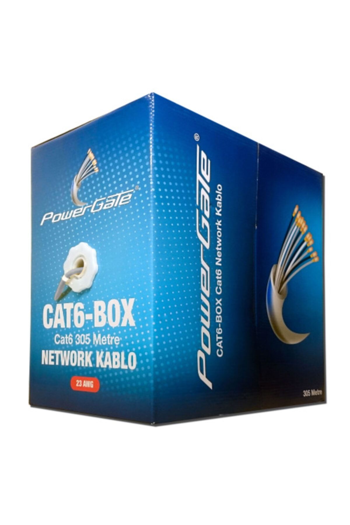 Powergate Cat6-box-gy 23awg 0,57mm Utp Cat6 Kablo 305m Gri