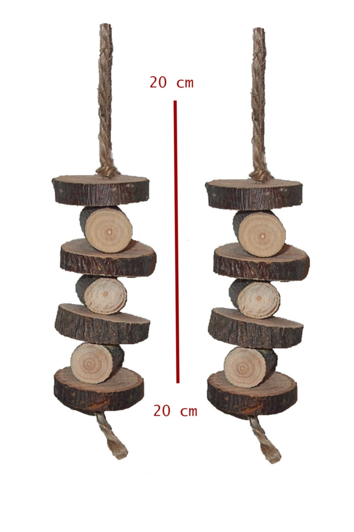 Ahşap Pusula Kemirgenler Için 2'li Kemirme Oyuncağı Tavşan Hamster Ginepig