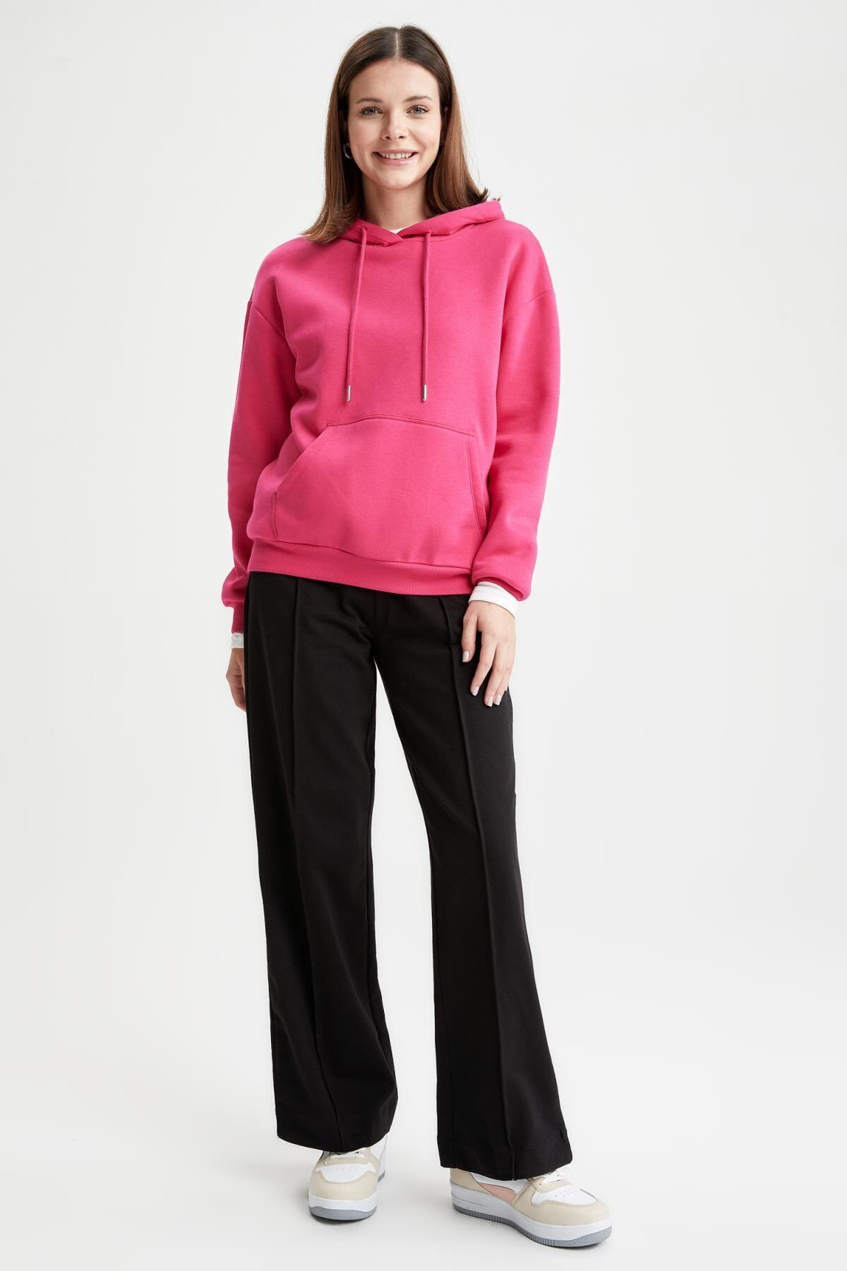 DeFacto Regular Fit Geniş Paça nervürlü Pantolon