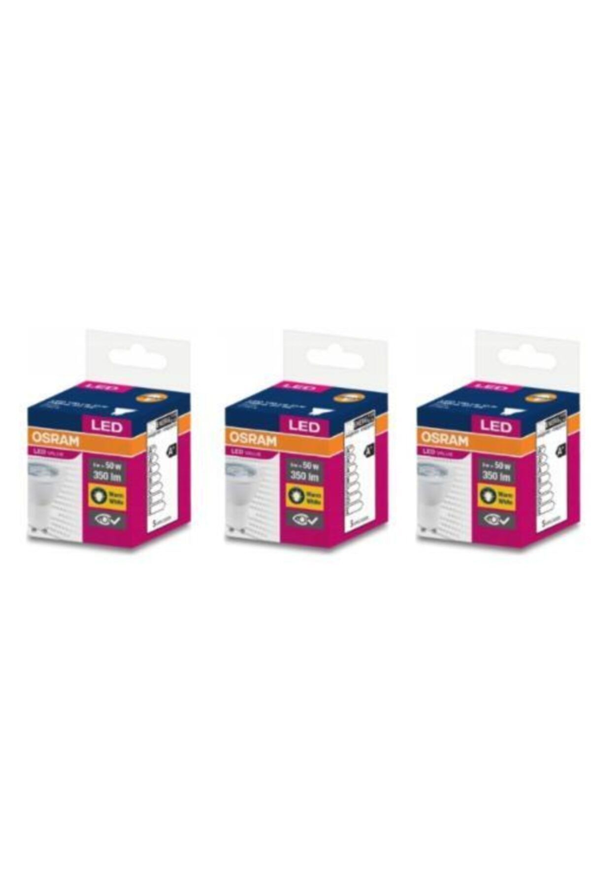 Osram Gu10 5w Led Ampul 3000k Günışığı 3'lü Paket