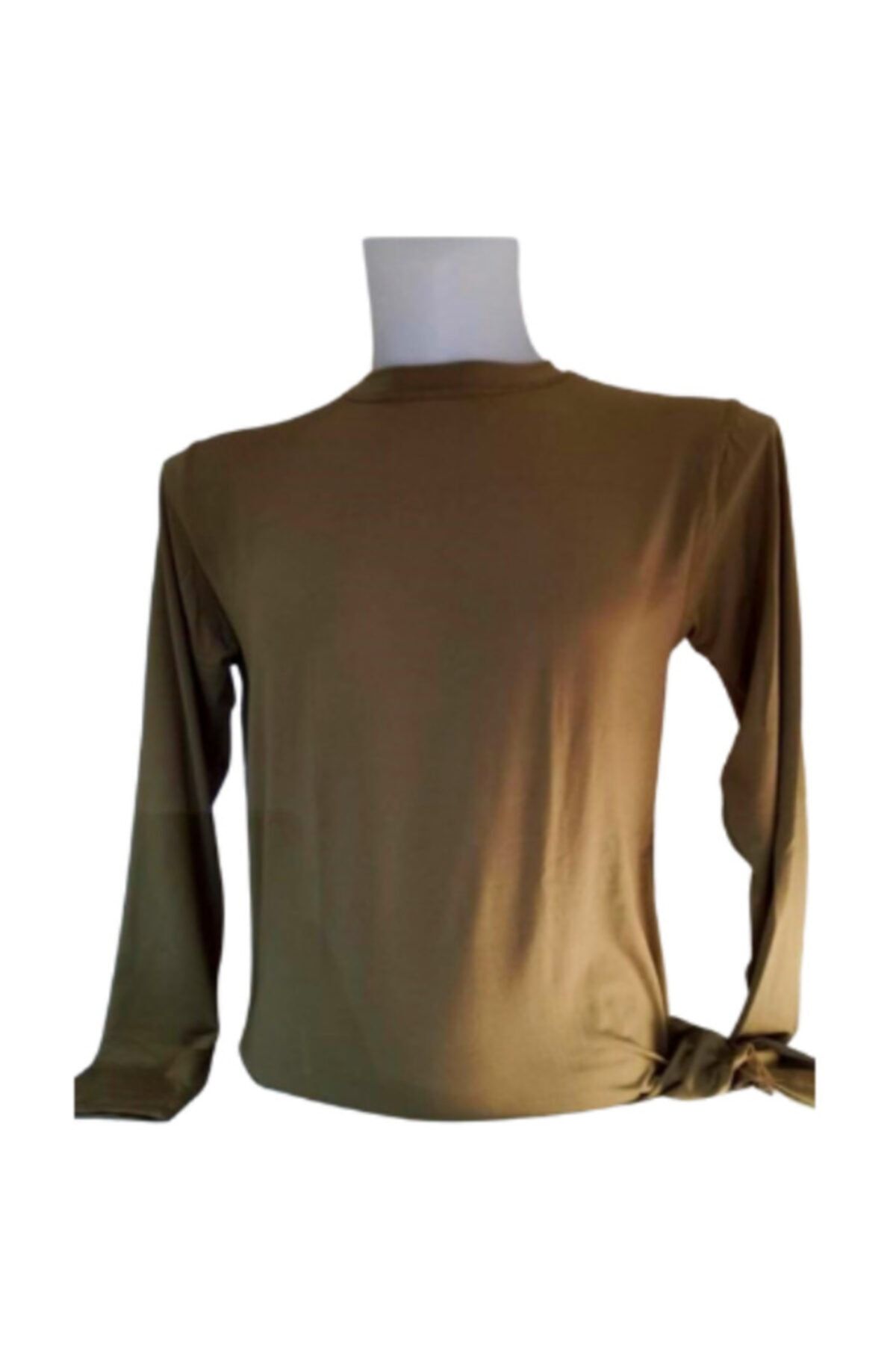 Burak Askeri Malzeme Uzun Kollu Bej Rengi Army Thermal Microfiber Micro Thermal T-shirt