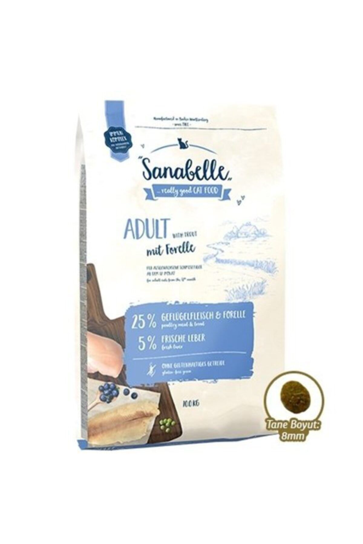Sanabelle Balıklı Adult Trout Forelle Alabalıklı Tahılsız Kedi Maması 10 Kg