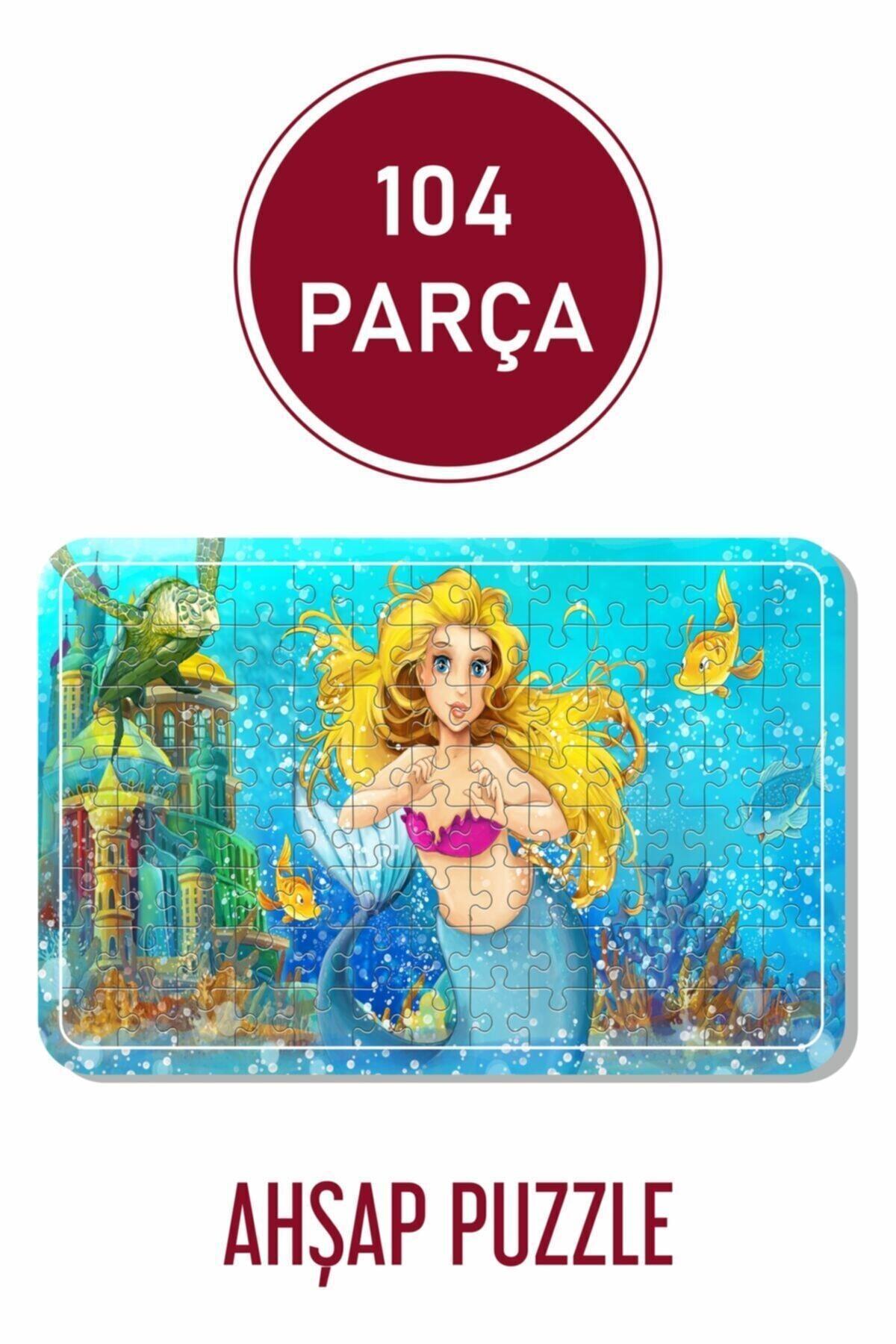 Baskı Atölyesi Deniz Kızı 104 Parça Ahşap Puzzle