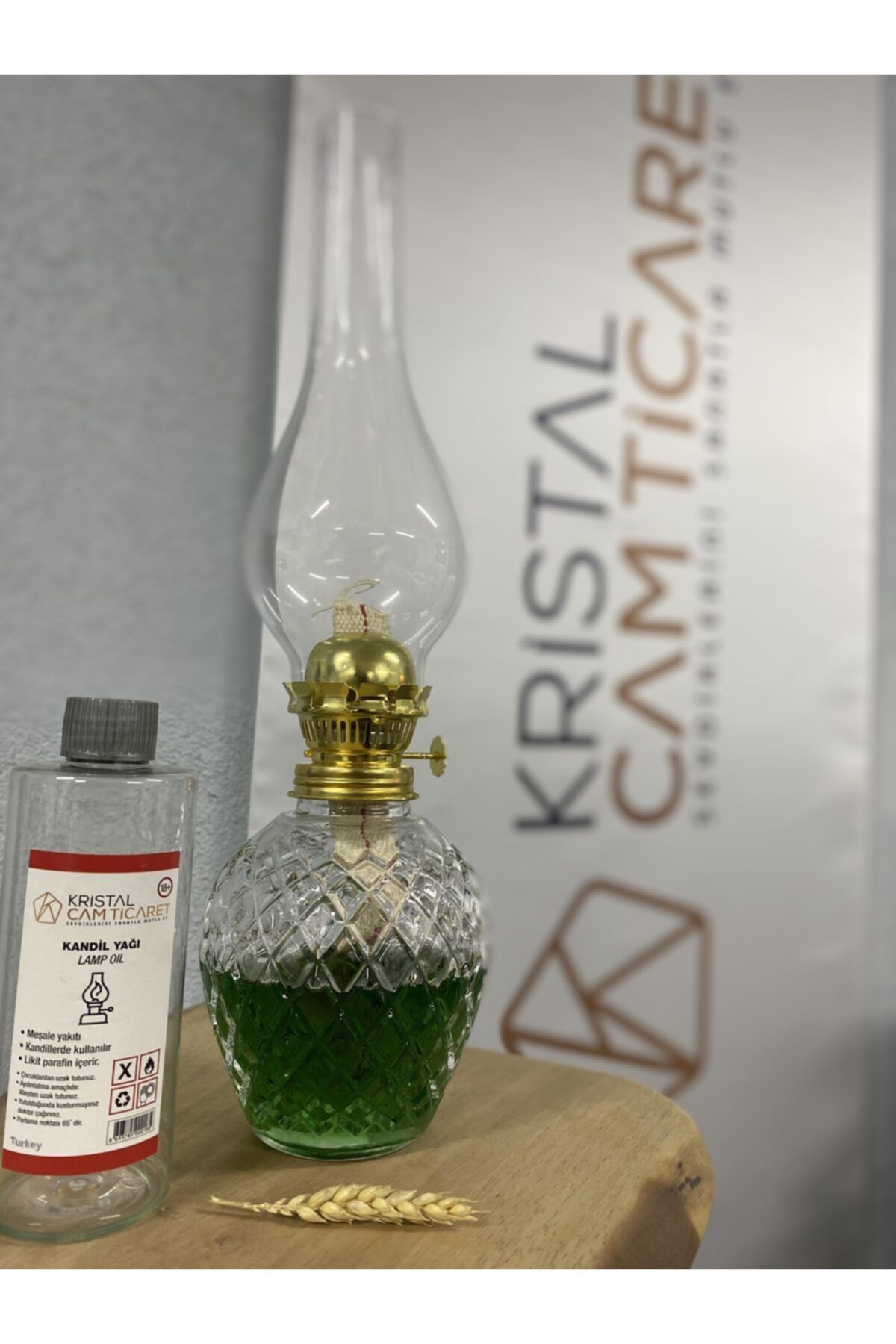 Oilight Büyük Boy Nostaljik Gaz Lambası +250ml Kandil Yakıtı