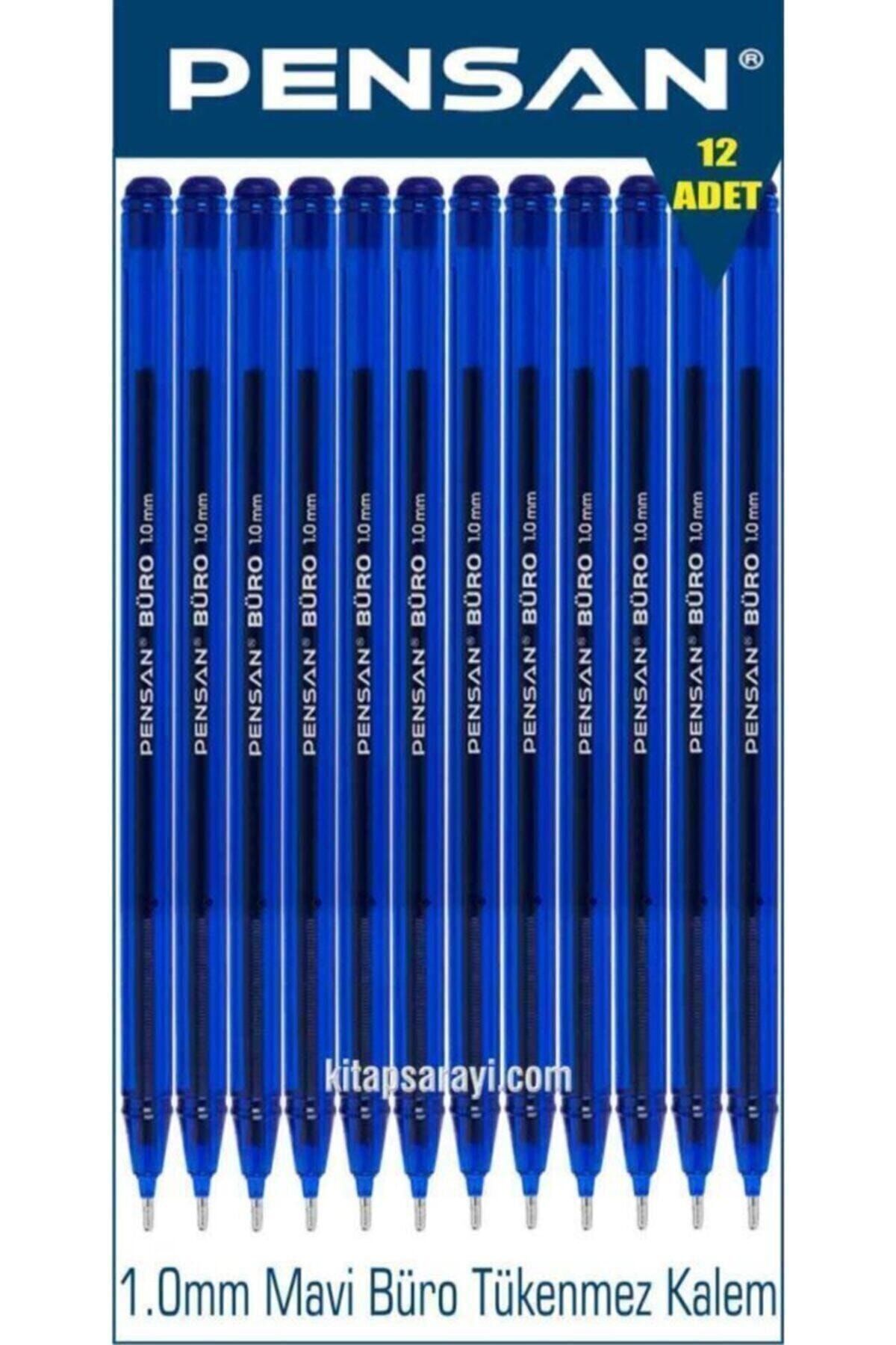 Pensan Büro 1.0 Mm Mavi Tükenmez Kalem 12 Adet Tk.k
