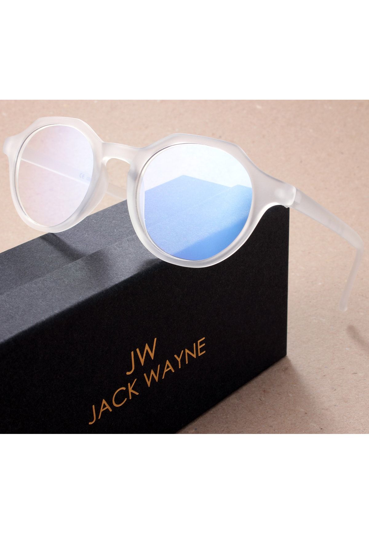 JACK WAYNE Beyaz Renk Çerçeve Şeffaf Cam Unisex Mavi Işık Korumalı Gözlük A068
