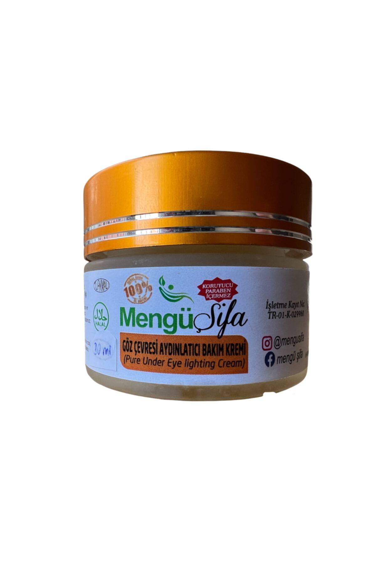 mengü şifa Göz Çevresi Aydınlatıcı Bakım (ANTİ-AGİNG) Kremi 30ml.%100doğal