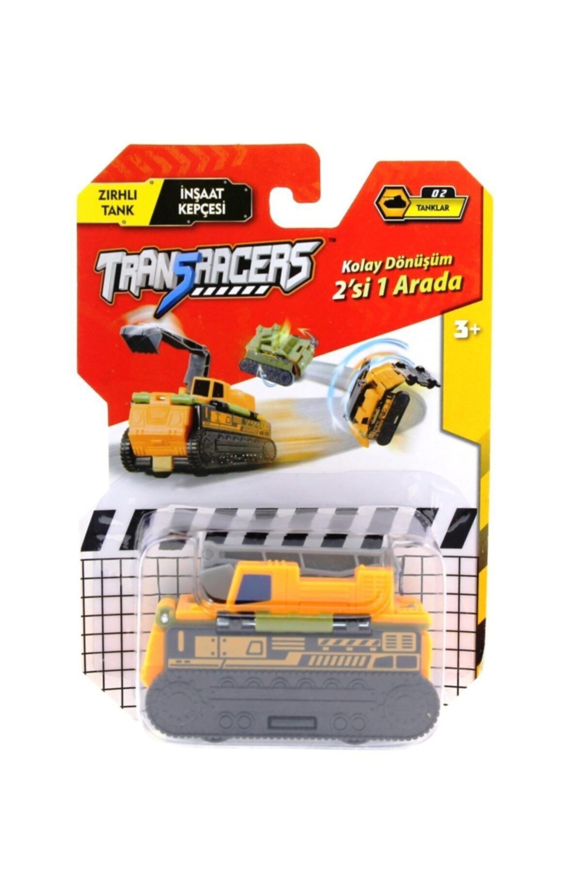 MEGA Transracers Dönüşen Araçlar Tanklar Zırhlı Tank / Inşaat Kepçesi