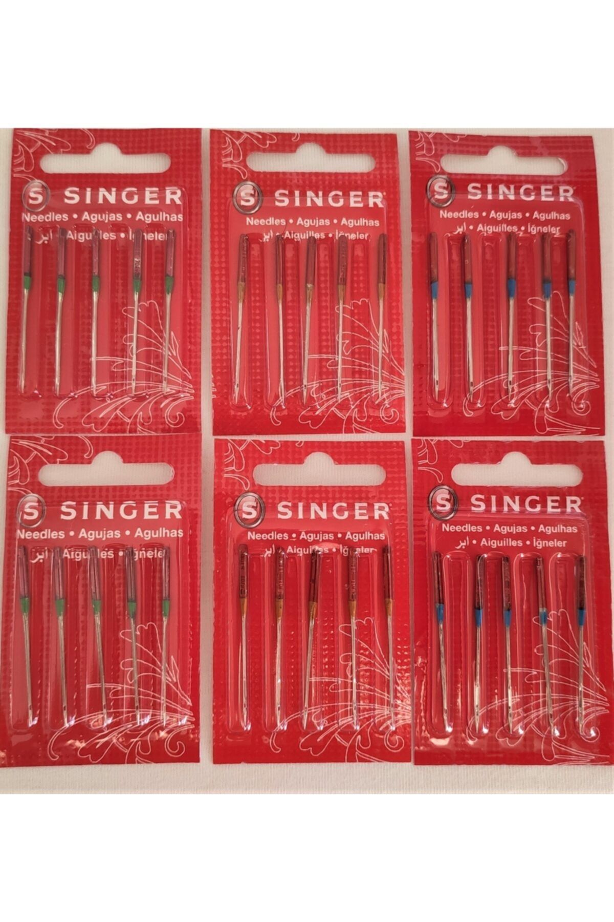 SİNGER 9-11-14 Numara Dikiş Makinesi Iğnesi 6lı Set 2020-9(2pk) 11(2pk) 14(2pk)