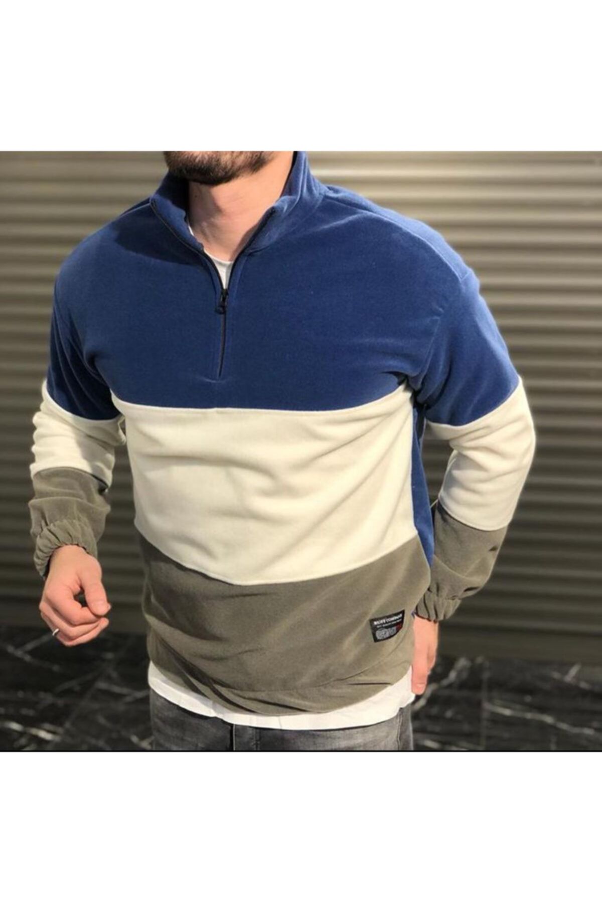 ModaRW16 Yarım Fermuar Unisex Polar Sweat Shirt