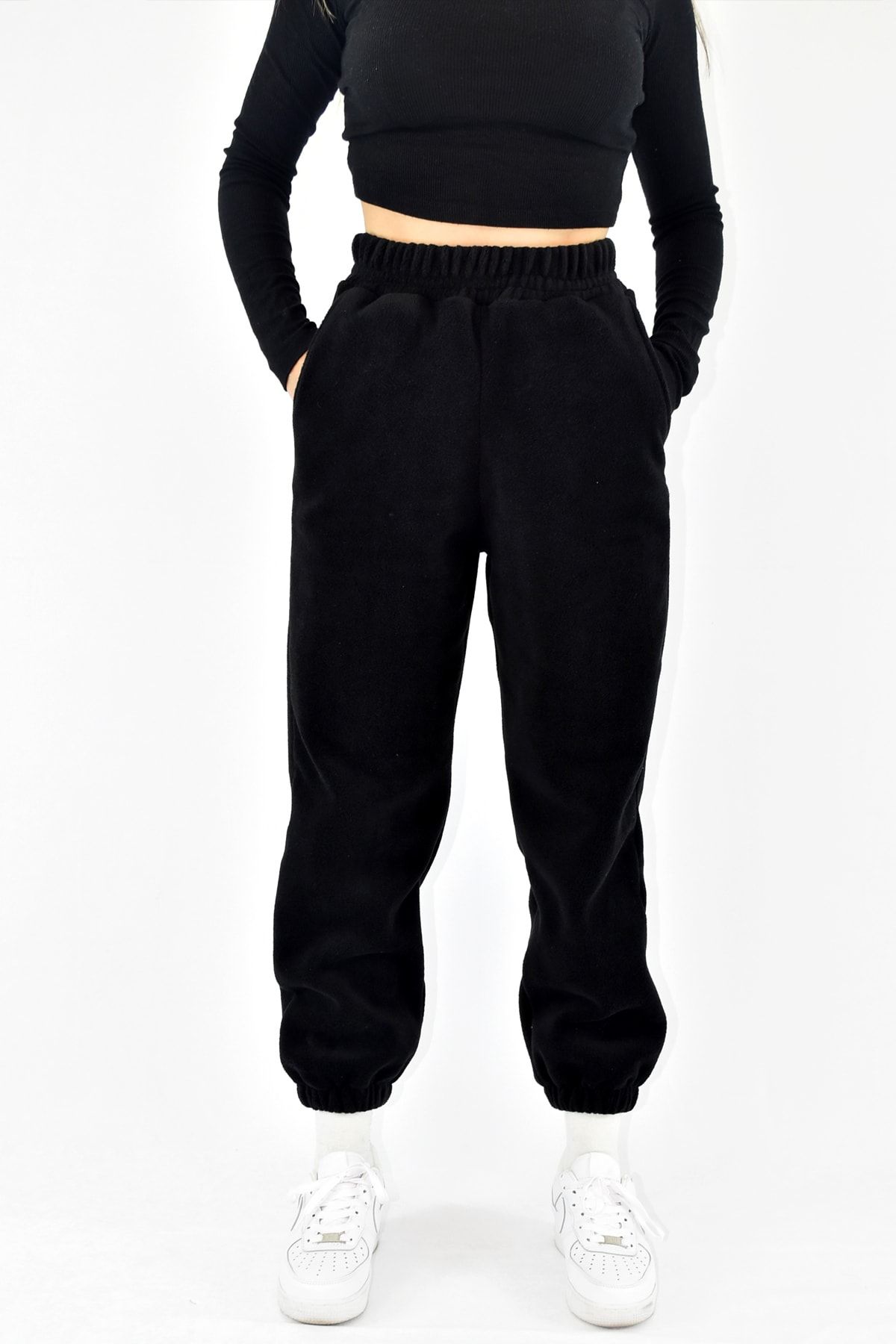 ravenzz Unisex Polar Eşofman Altı-siyah