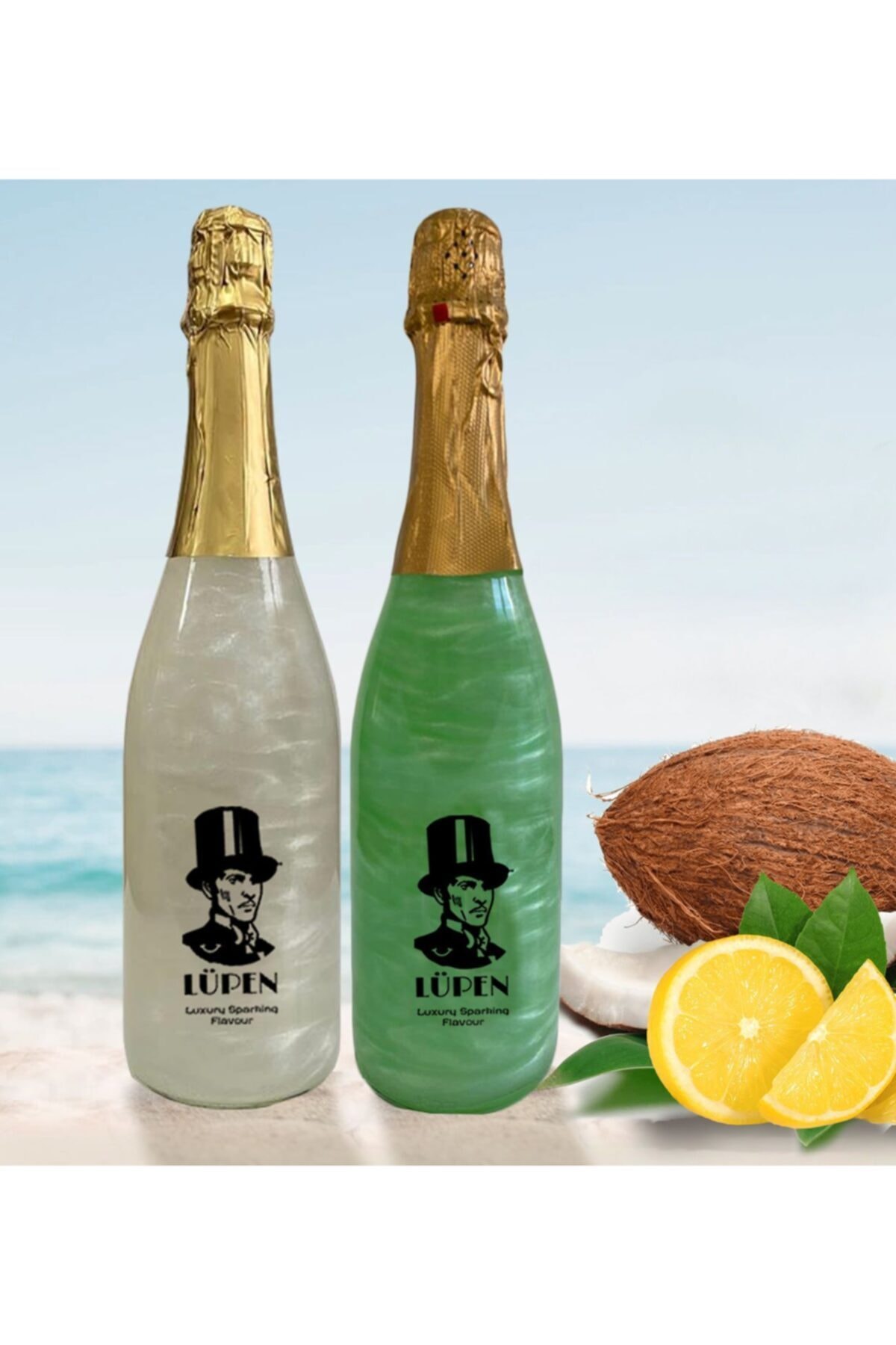 Lüpen Simli Lux Coconat Nane Limon Aromalı 750 ml Alkolsüz Gazlı İçecek 2 Adet