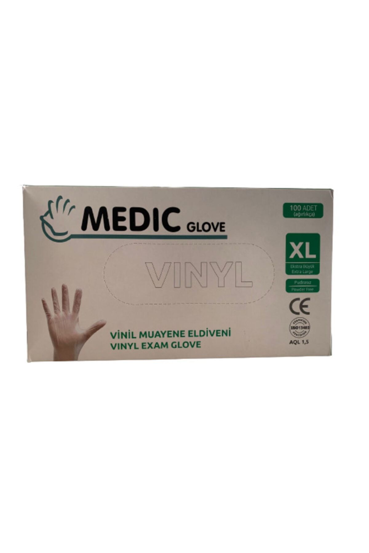 Medic Glove Medıc Glove Şeffaf Pudrasız Vinil Muayene Eldiveni (xl) 100'lü X 5 Paket