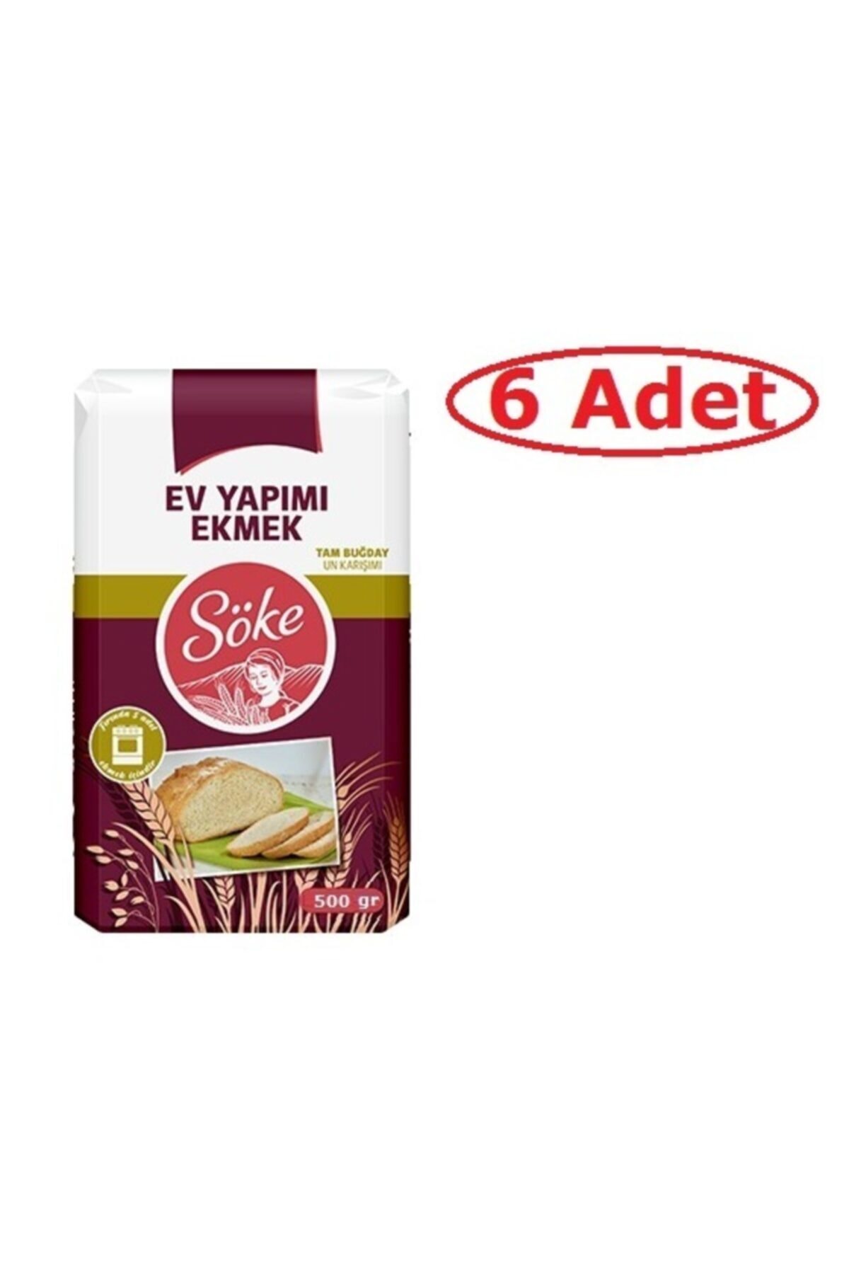 Söke Tam Buğday Ekmek Unu Karışımı 3 Kg (500 Gr X 6 Adet)