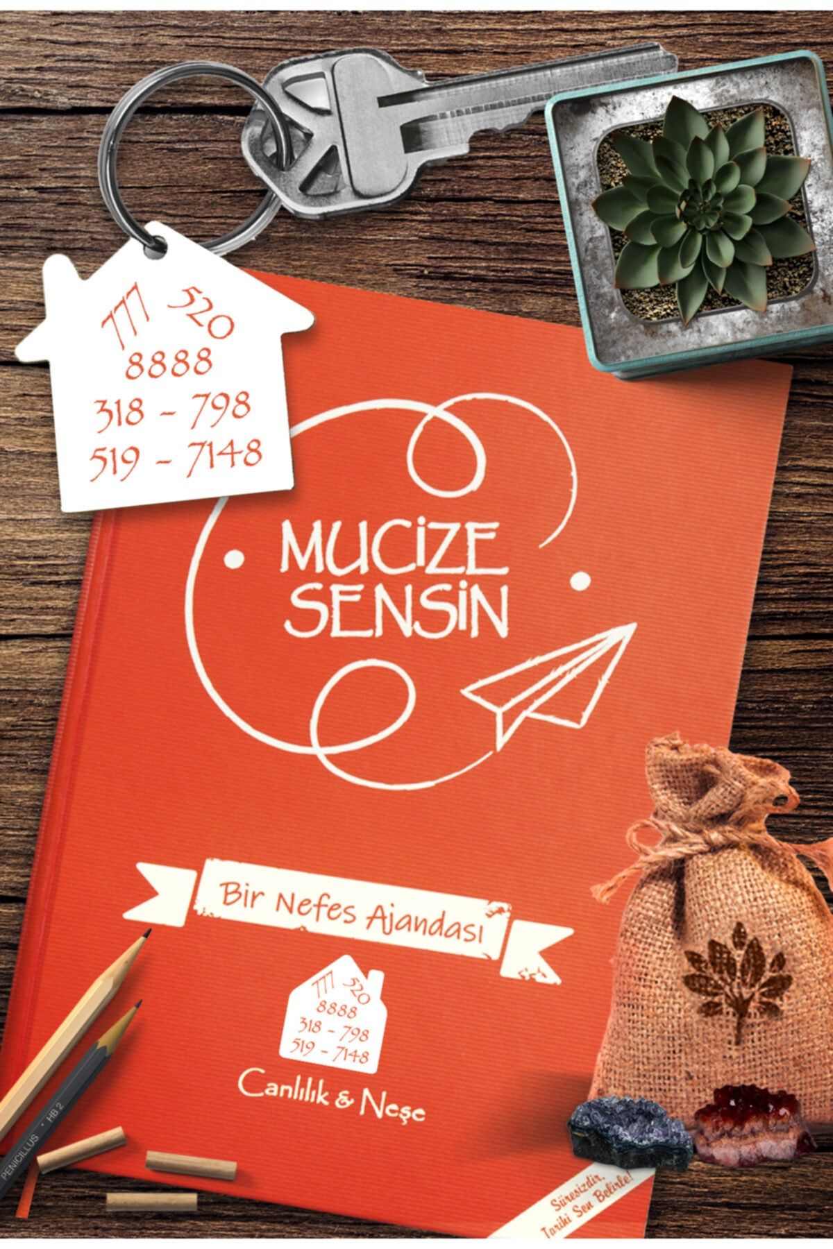 asha vibes Mucize Sayılar 519-7148 Ve 777 Her Şey Mümkün Ajandası. Ametist & Para Taşı Hediyeli