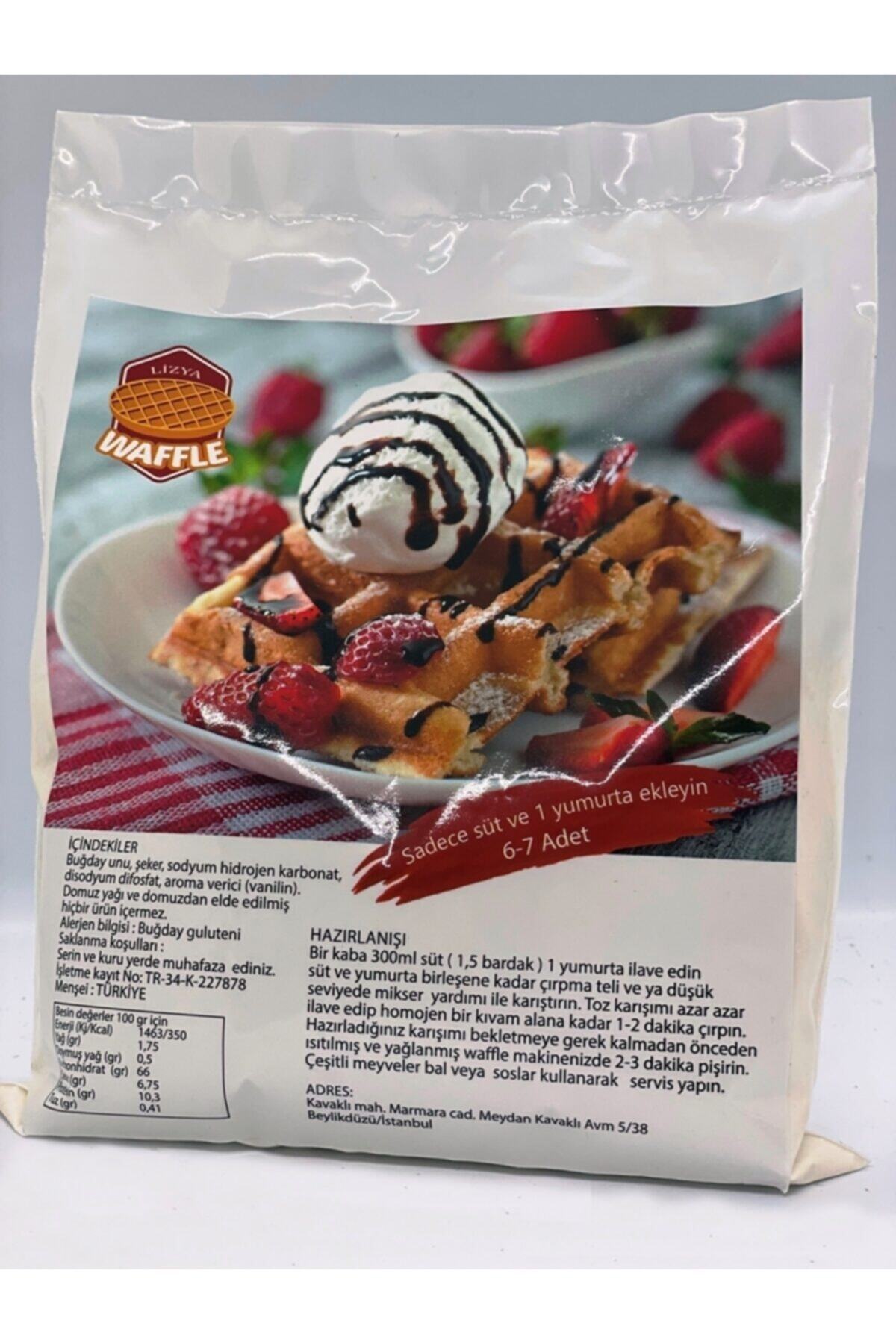 LİZYA Waffle Mix Toz Karışımı 250 Gr*10 Adet Waffle Yapımı Waffle Tozu Waffle Hamuru