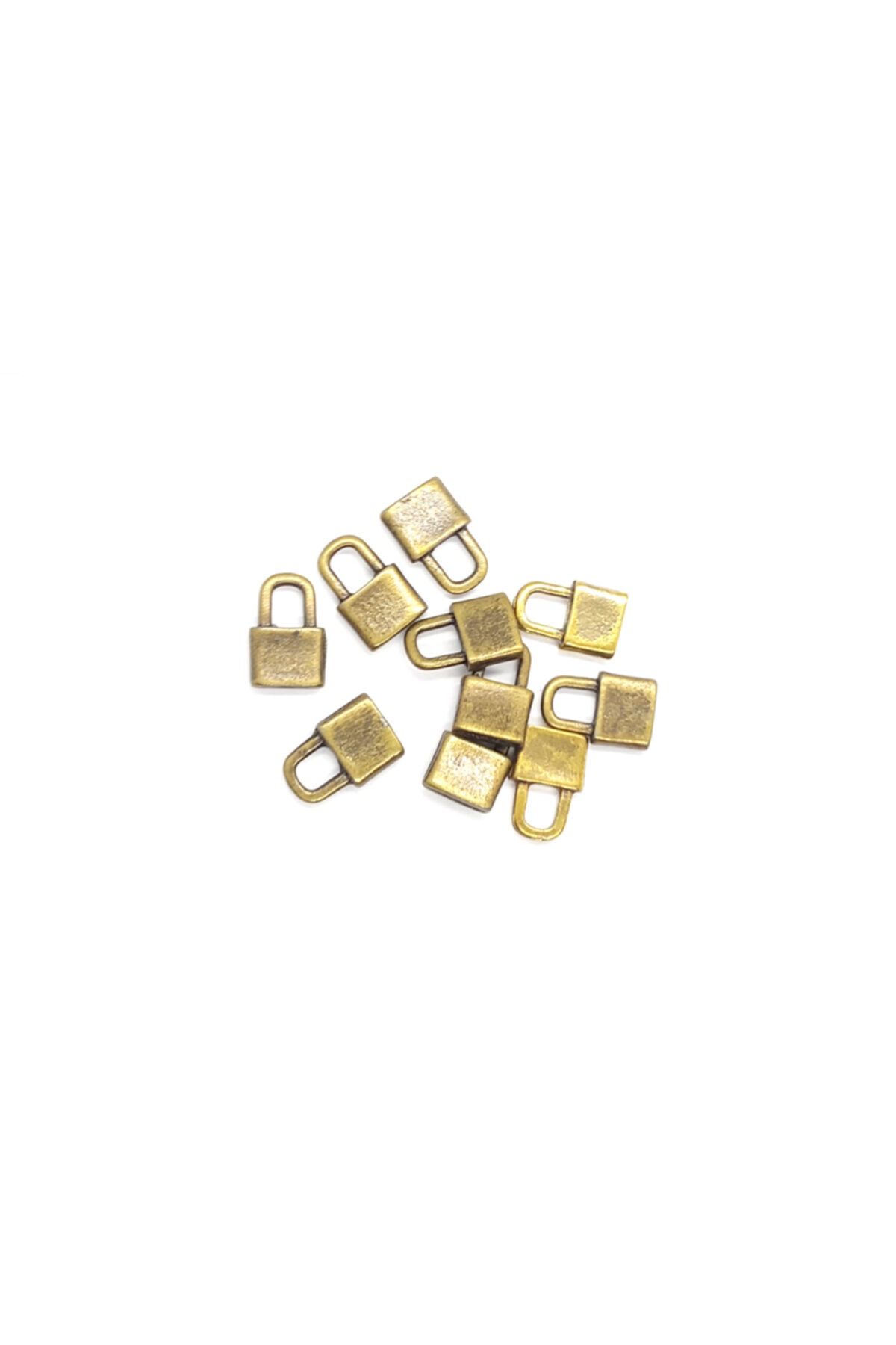 Narin Bijuteri 10 Adet Asma Kilit Model Antik Bronz Kaplama Metal Malzeme