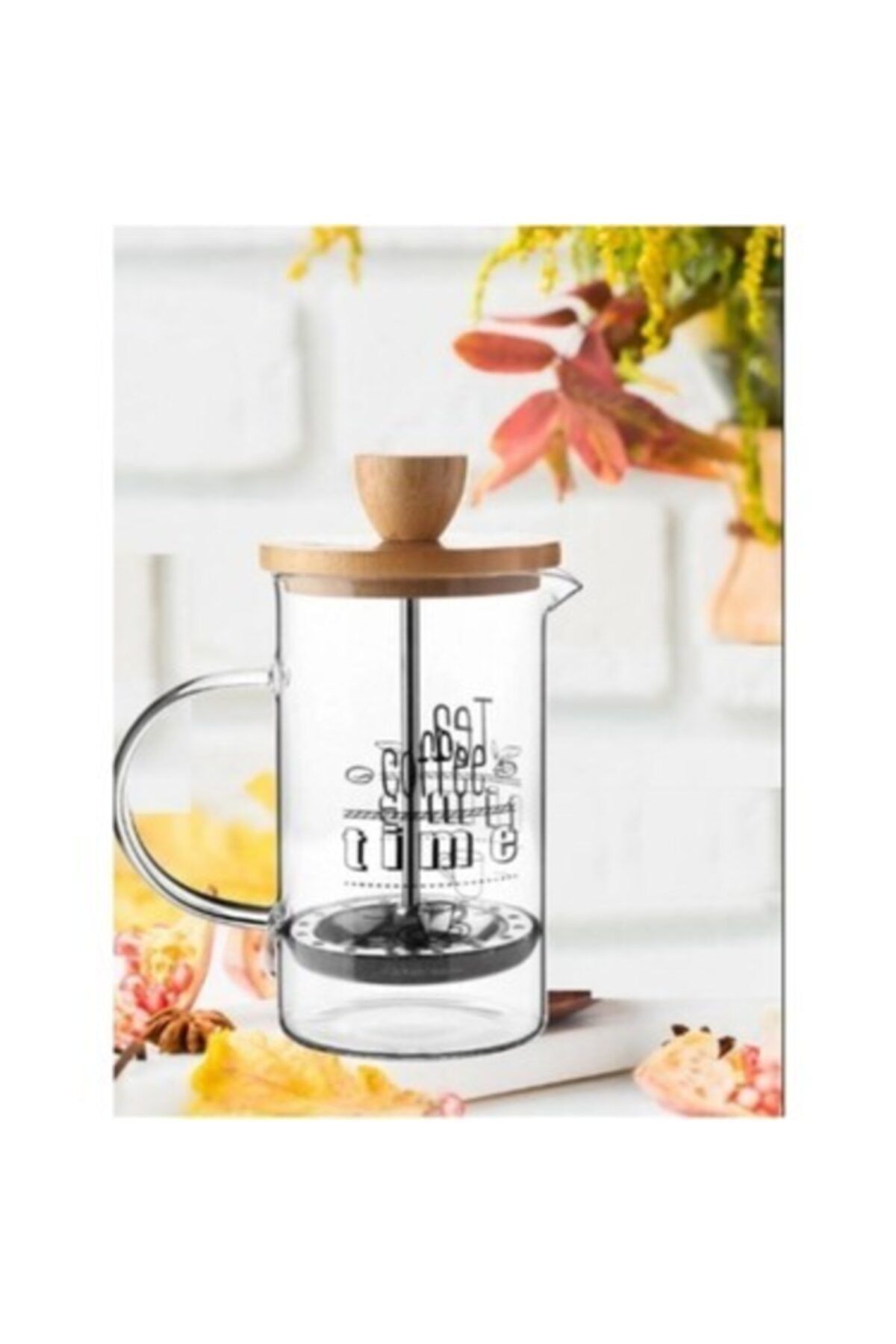 Porgold Tea&coffee Maker French Press Bambu Kapaklı 350 Ml