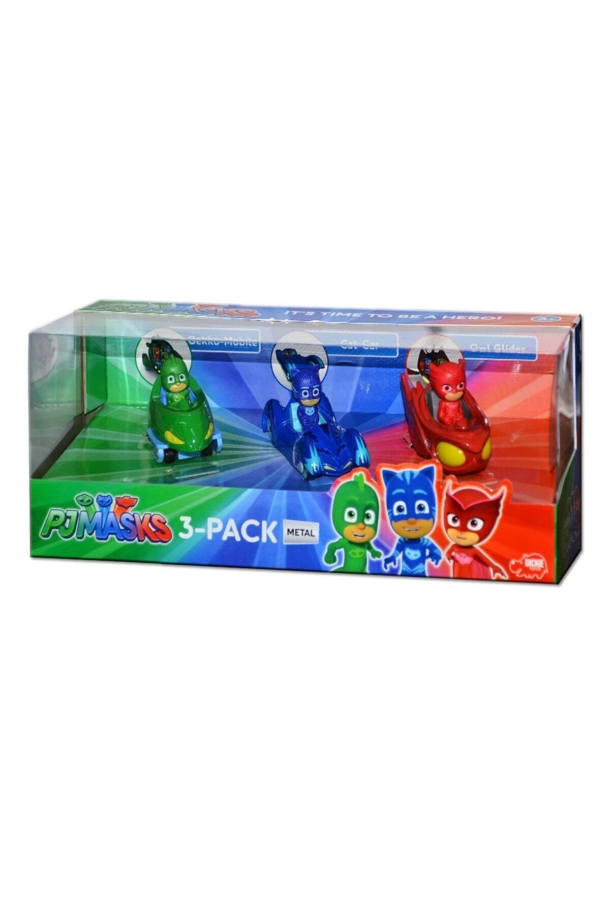 Simba 203143000 Dickie Pj Maskeliler Ve 3'lü Metal Araç Seti / Pjmasks +3 Yaş