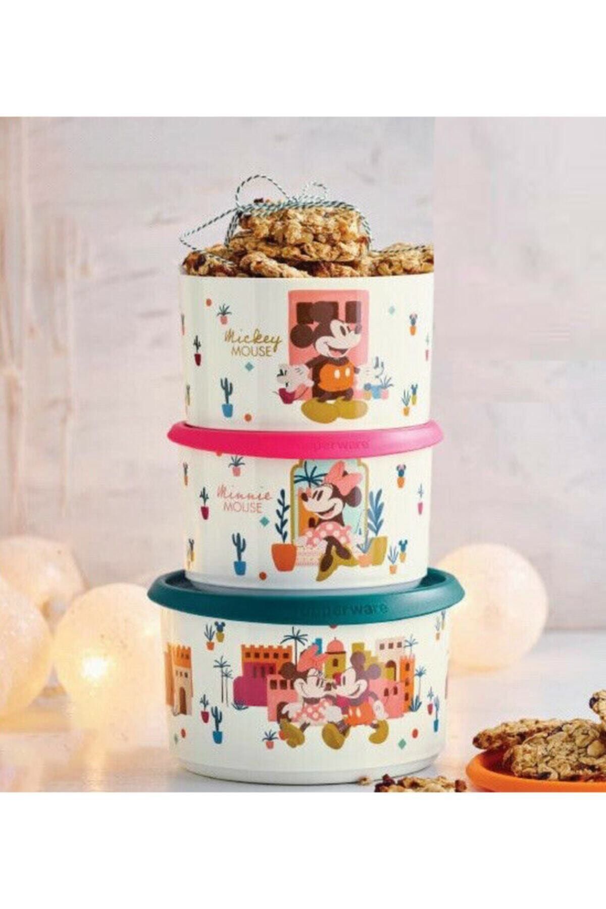 Tupperware Mickey 3'lü Tek Parmak Saklama Kabı