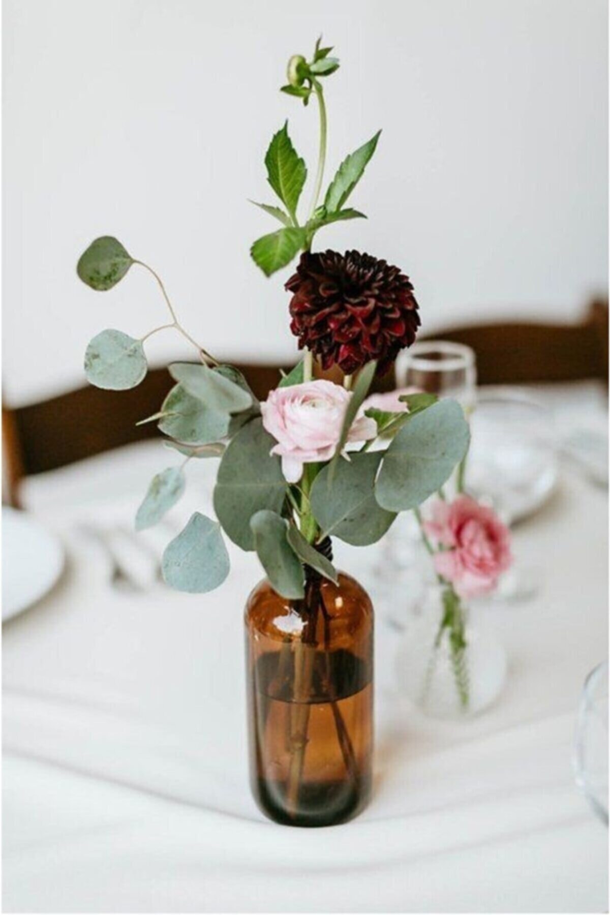 NARGO Amber Cam Şişe Vazo Nostalji 500 Ml