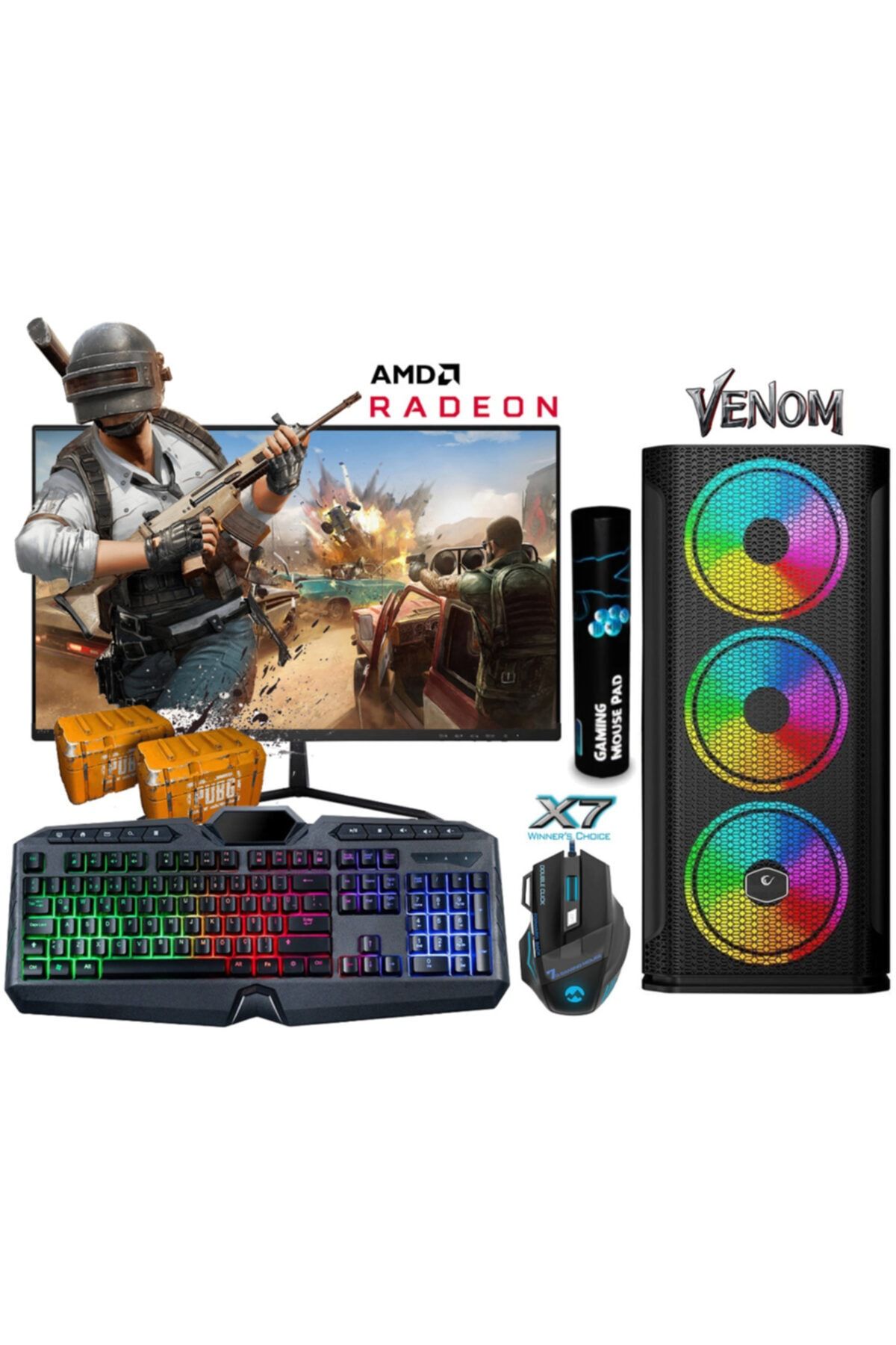 AWACS Venom Intel Core I7-3770, 16Gb, 480Ssd, Amd Radeon Rx550 2Gb 24\