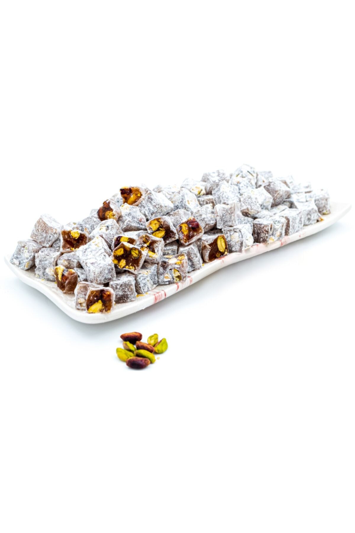 Dadak Lokum ve Kuruyemiş Pudra Şekerli Antep Fıstıklı Mini Lokum 2 Kg