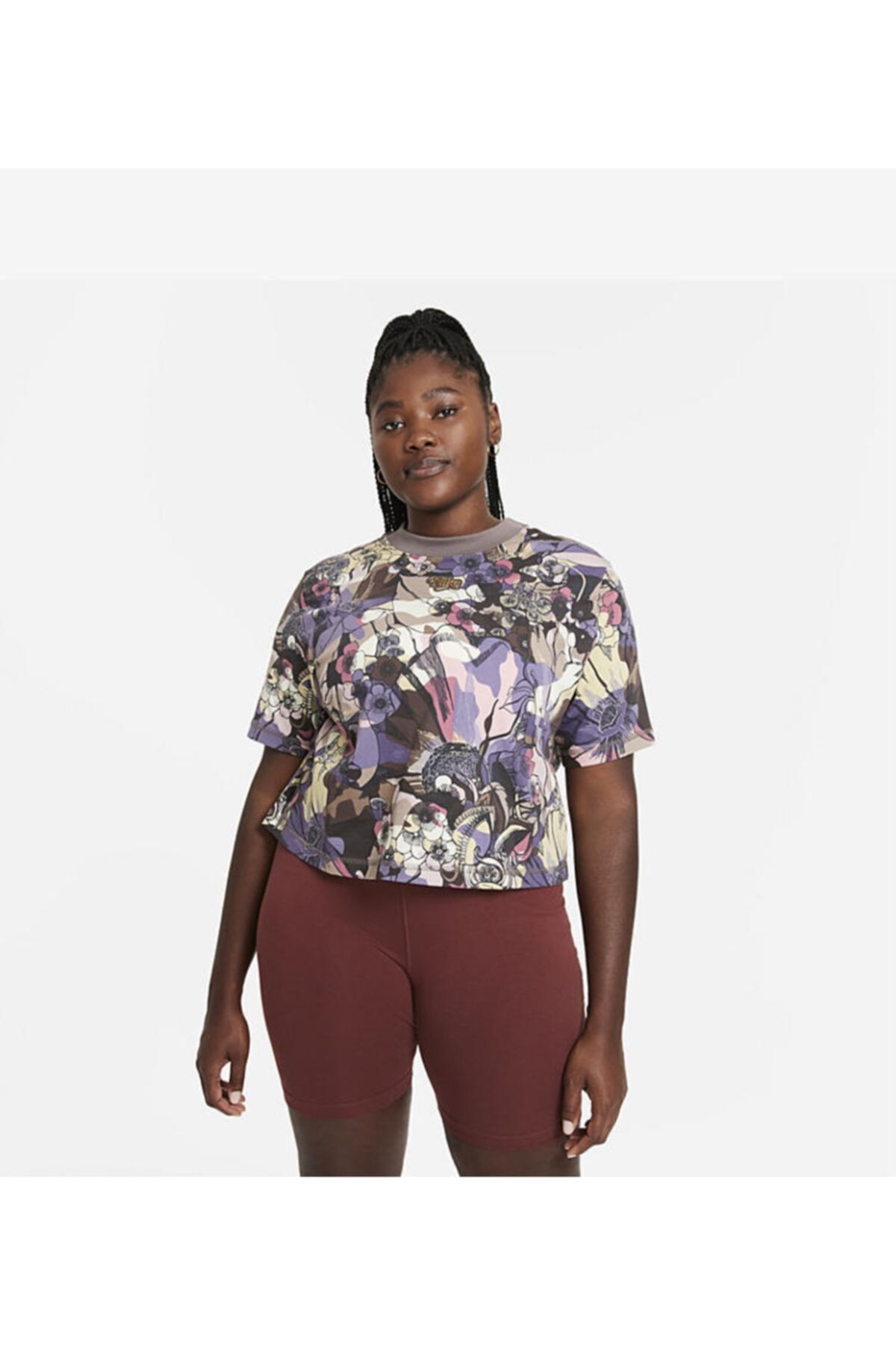 Nike Sportswear Femme Dh3011-004 Kısa Kollu Kadın Üstü (büyük Beden)