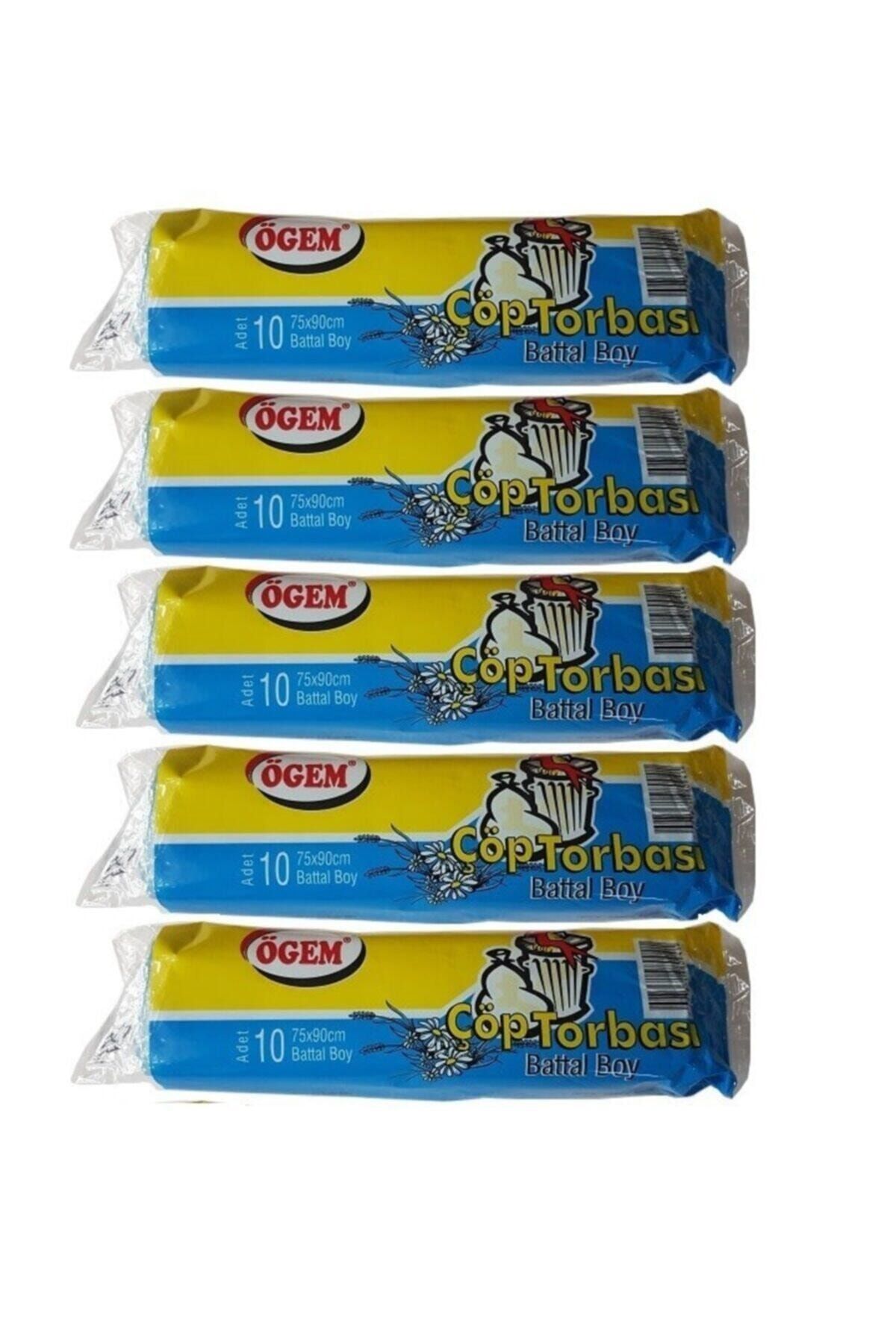 Ögem Battal Boy Çöp Poşet 75x90 Cm 70 Lt 10'lu Rulo 5 Paket