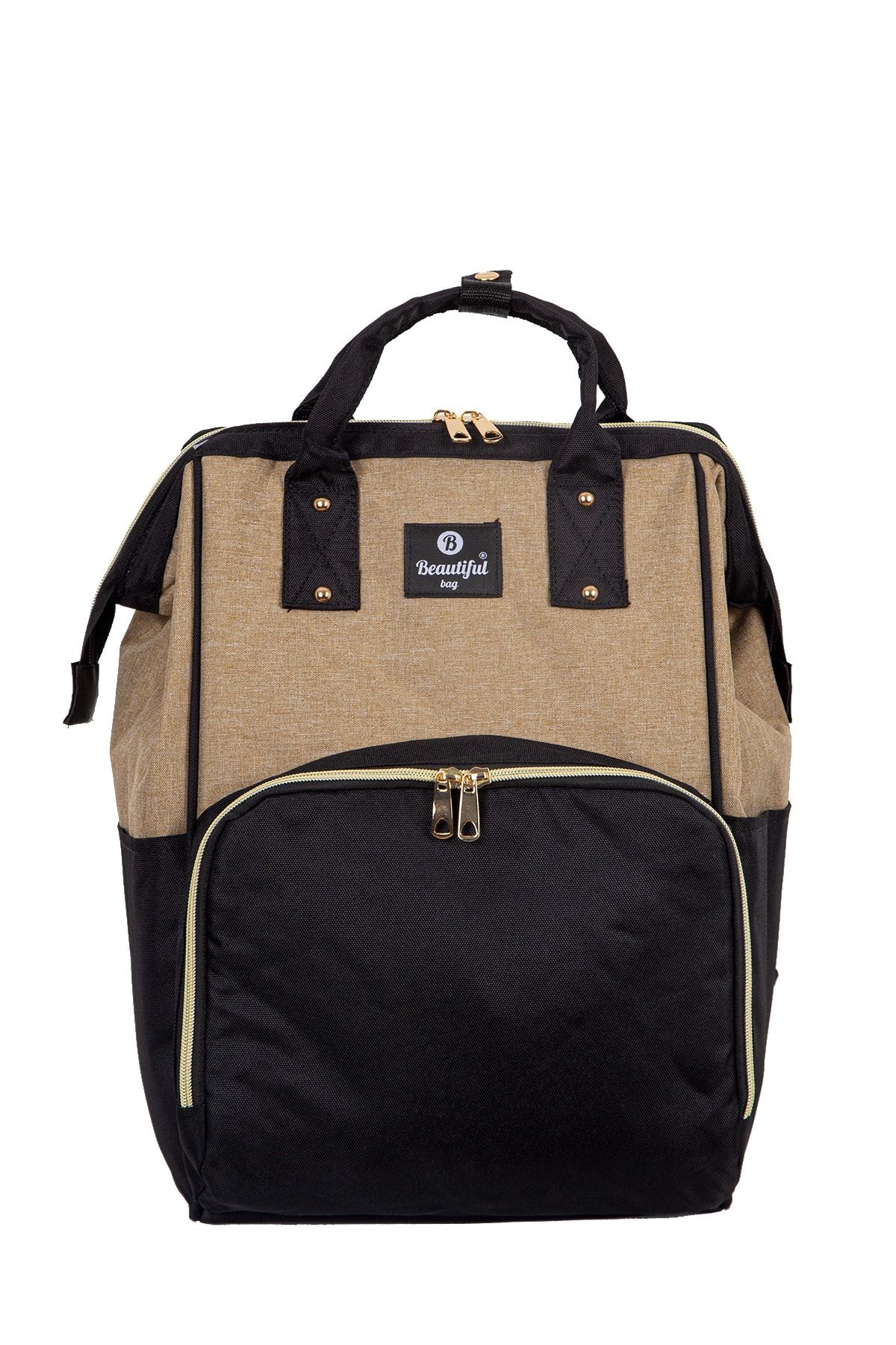 beautiful bag Siyah Krem Bebek Bakım Çantası