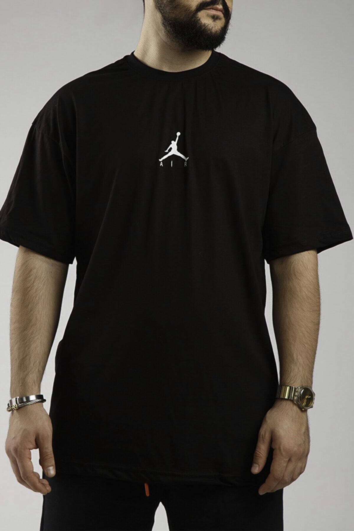 Advantage Oversize Siyah Basketbol Temalı Tshirt