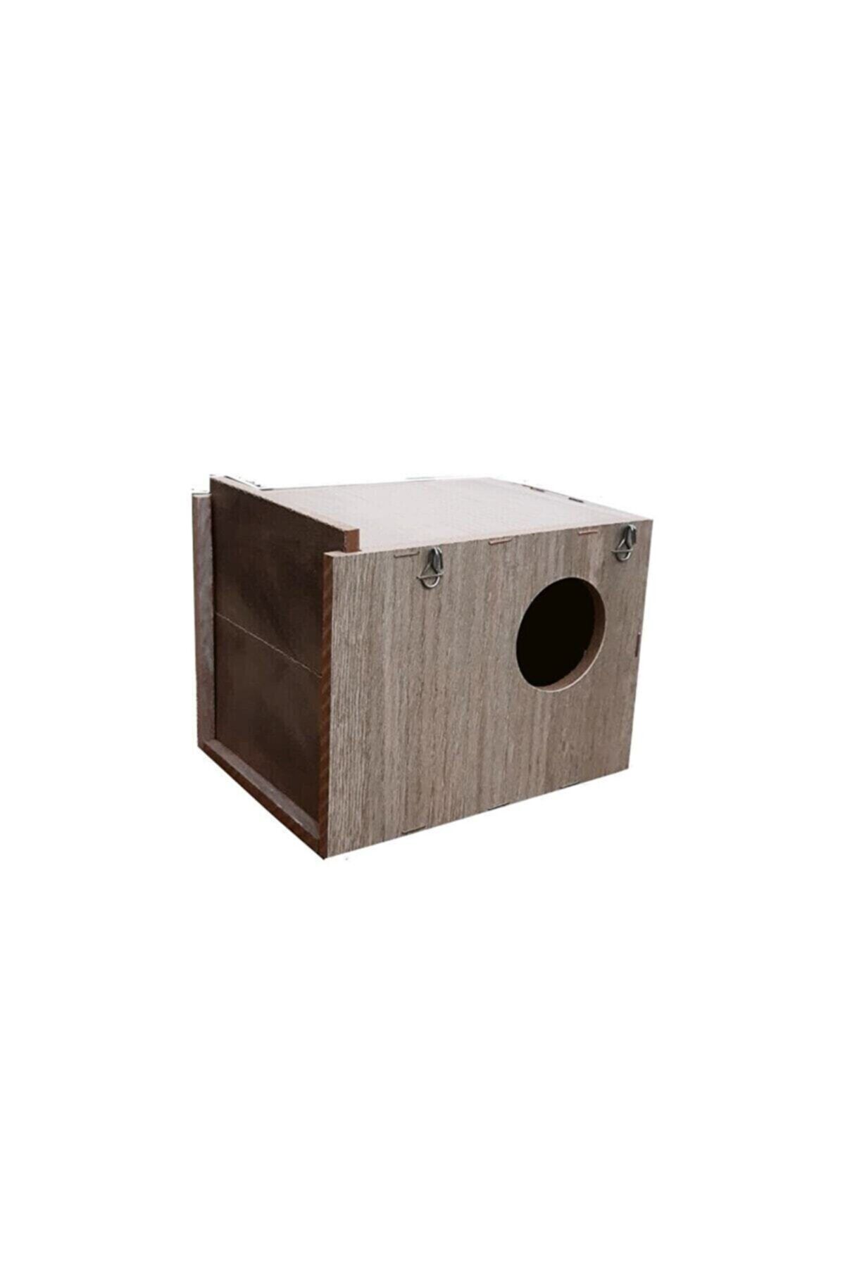 islandtoys Muhabbet Kuşu Yuvalığı Ahşap Yuvalık Folluklu Yuvalık 30x22x20 Yuvalık Folluk Hediyeli Yuvalık