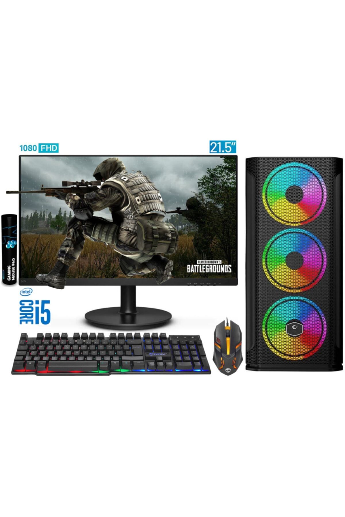 AWACS Blue Power X8 I5-3.nesil 16gb 480ssd Gtx1050ti 4gb 21'5 Oyun Bilgisayarı