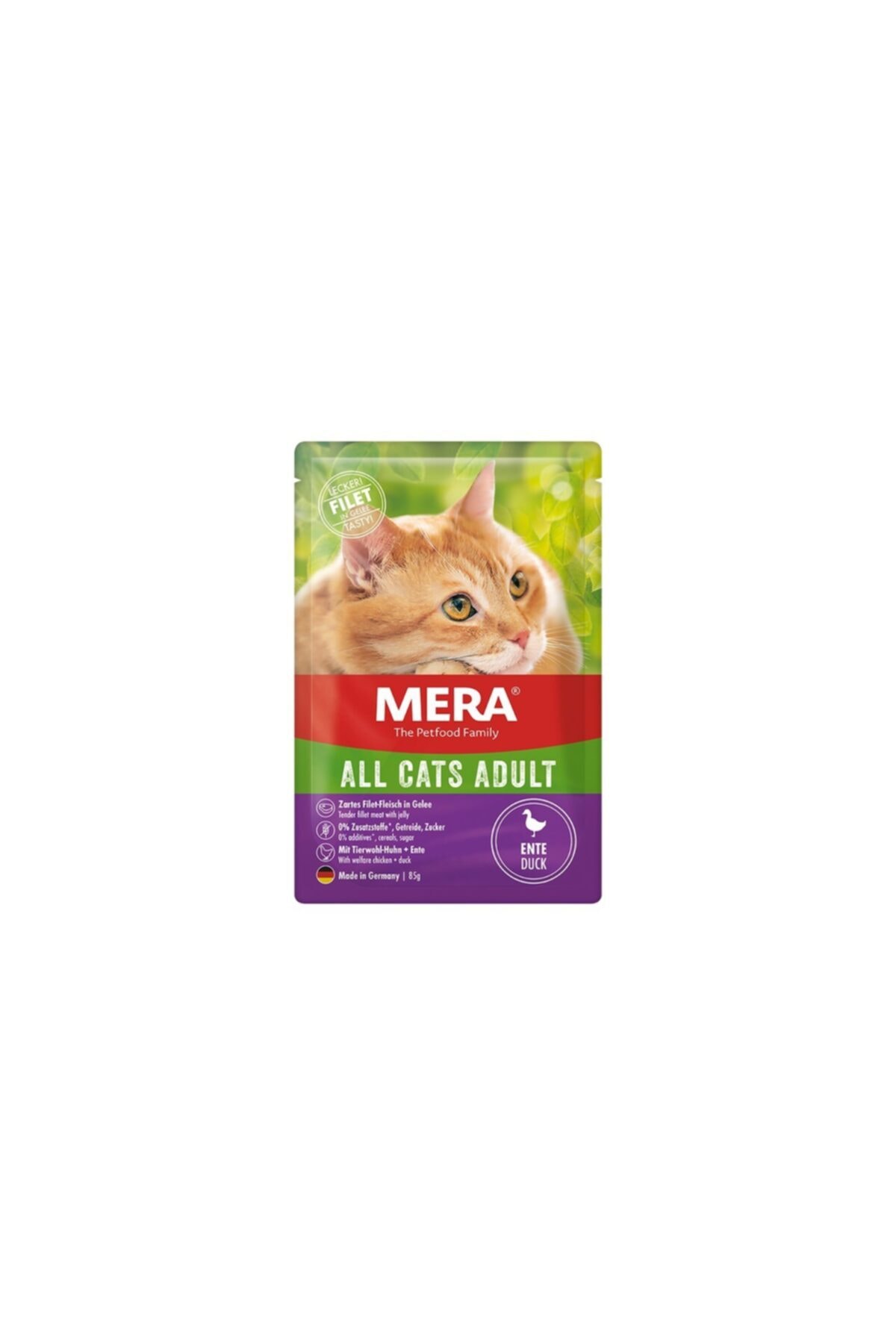 Mera Tahılsız Ördekli Yaş Kedi Maması 85 gr / Pouch Konserve