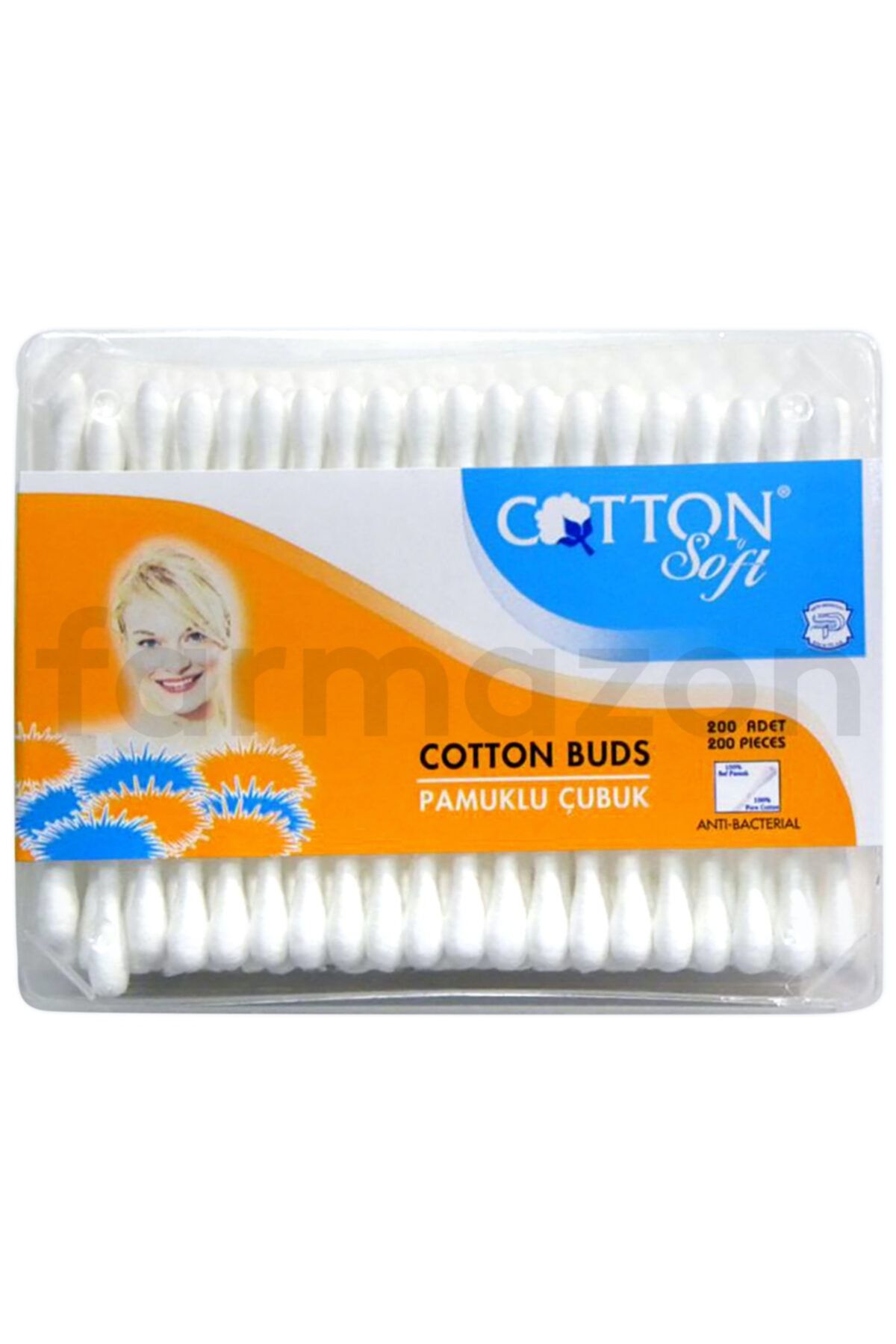 Cotton Soft Kulak Çubuğu Kare 200'lü