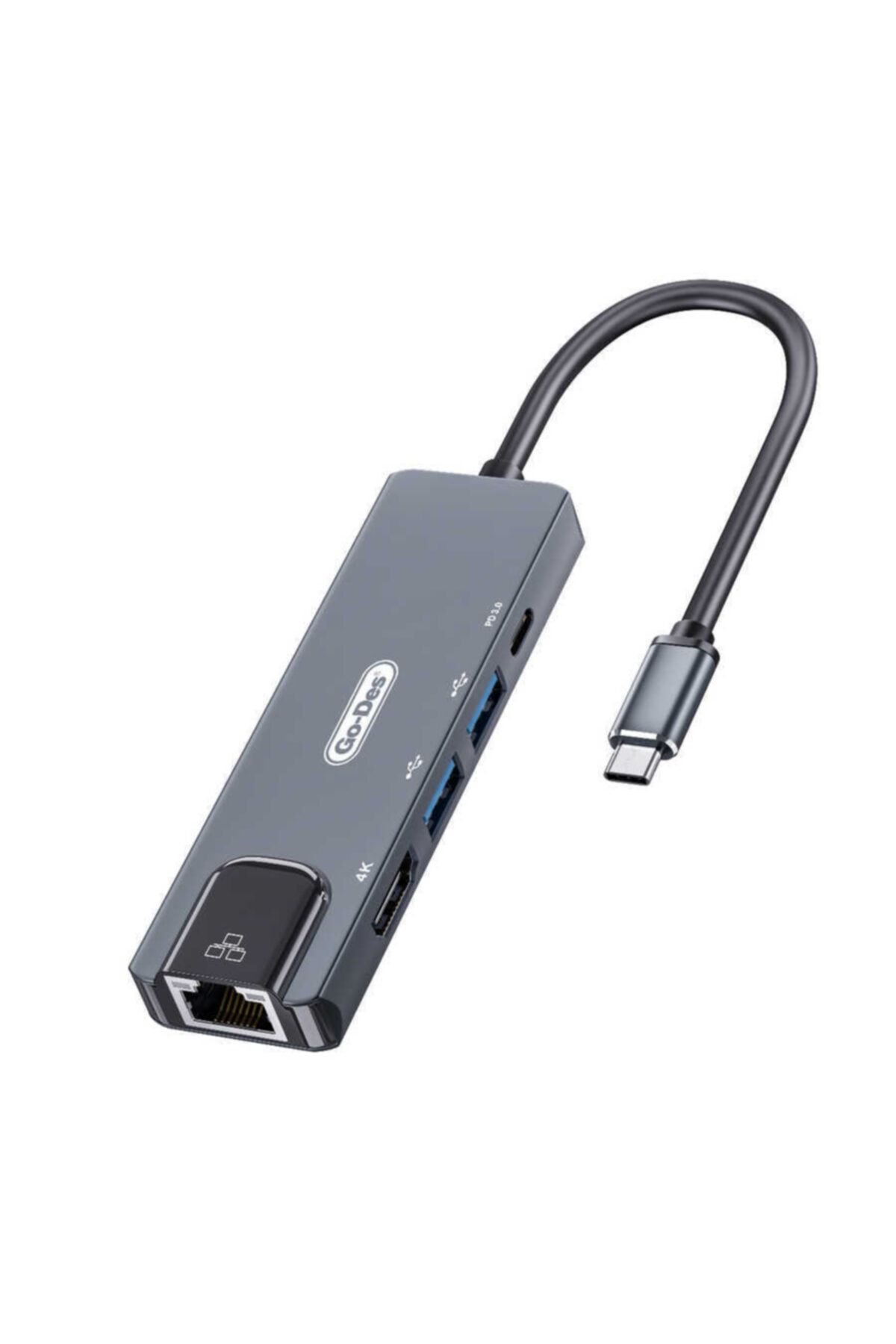 GoDes Go Des Gd-6829 Type-c To Hdtv 5 In 1 Dönüştürücü Adaptör Renk Gri