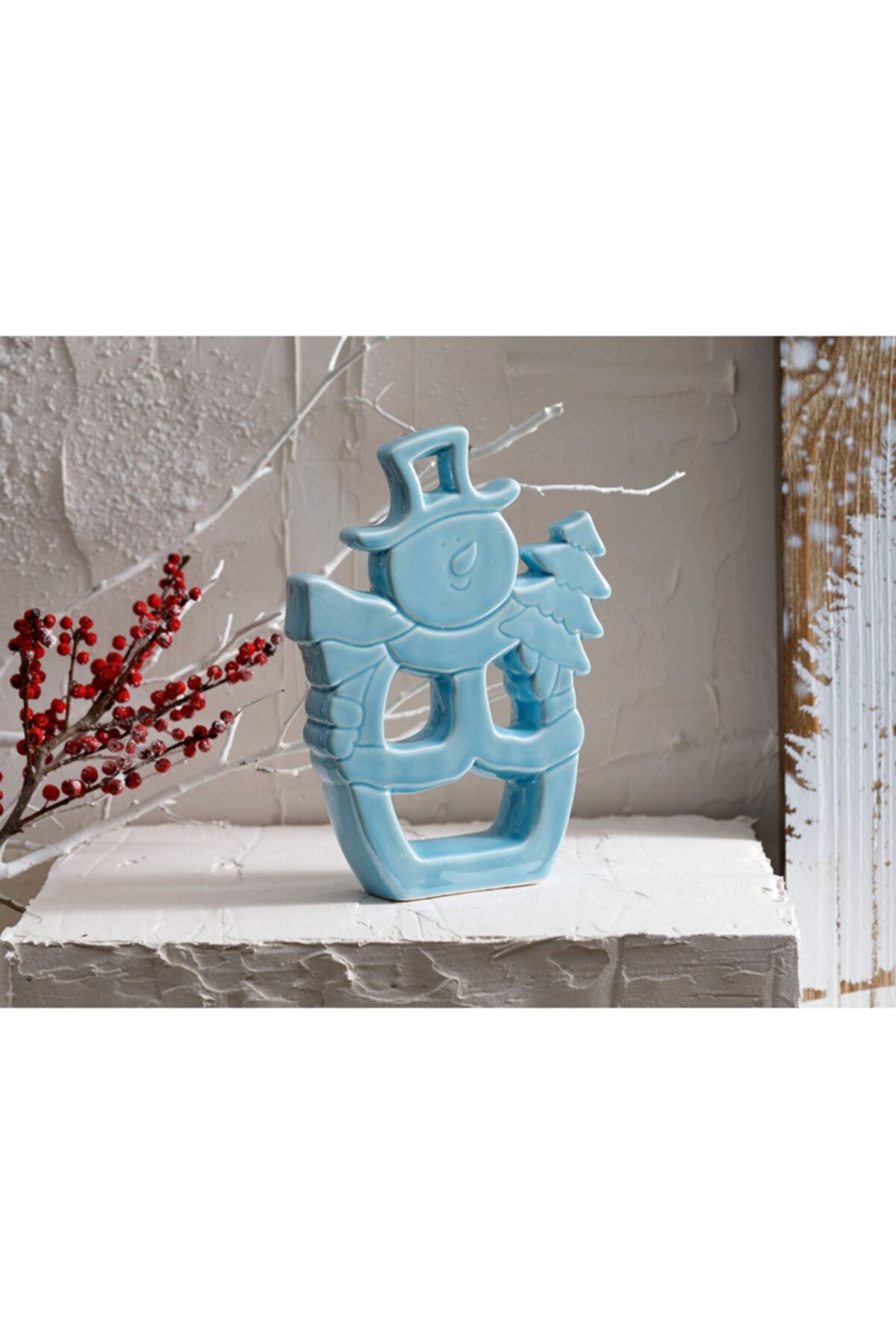 English Home Snowland Stoneware Biblo 14,7x3,5x19,3 Cm Mavi