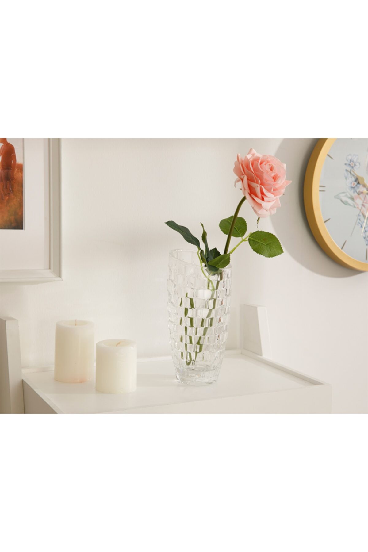 English Home Canker Bloom Kumaş Tek Dal Yapay Çiçek 45 Cm Yavruağzı